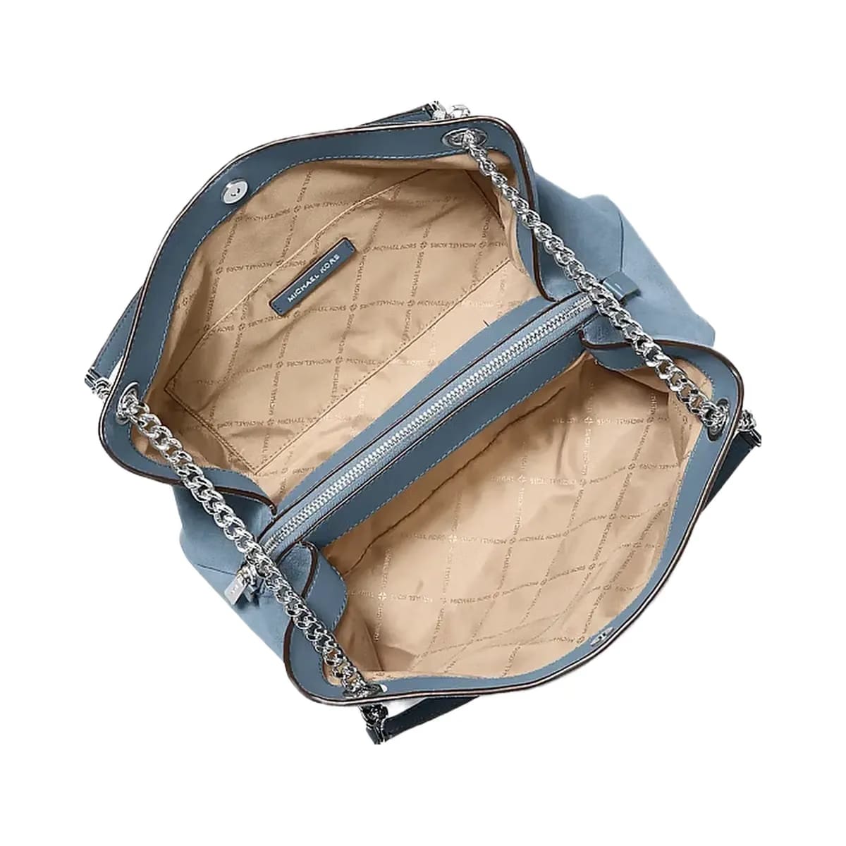 Michael Kors Christina Medium Suede Messenger Bag Denim