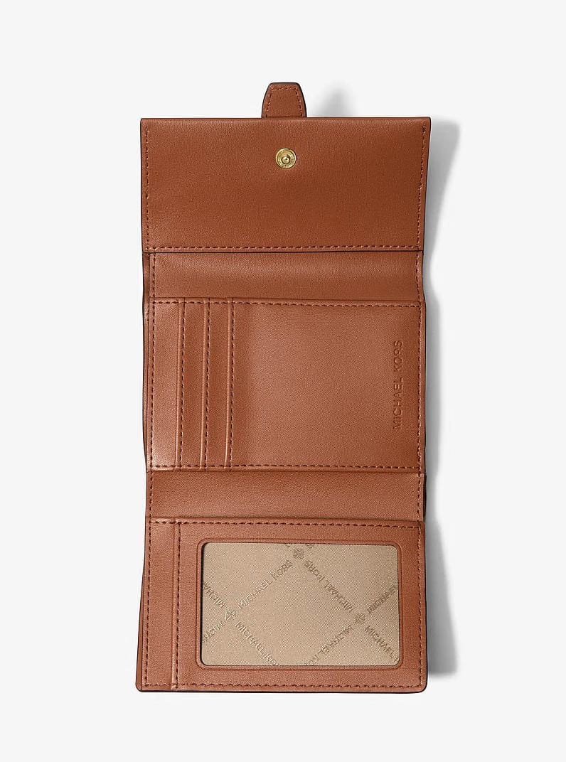 Michael Kors Greenwich Medium Signature Logo Trifold Wallet Brown