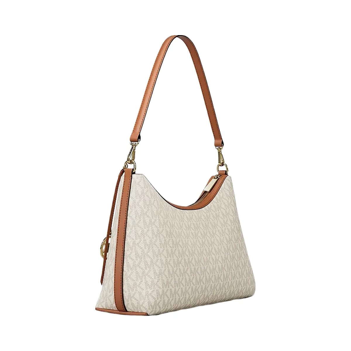 Michael Kors Sammy Medium Signature Logo Convertible Shoulder Bag Vanilla