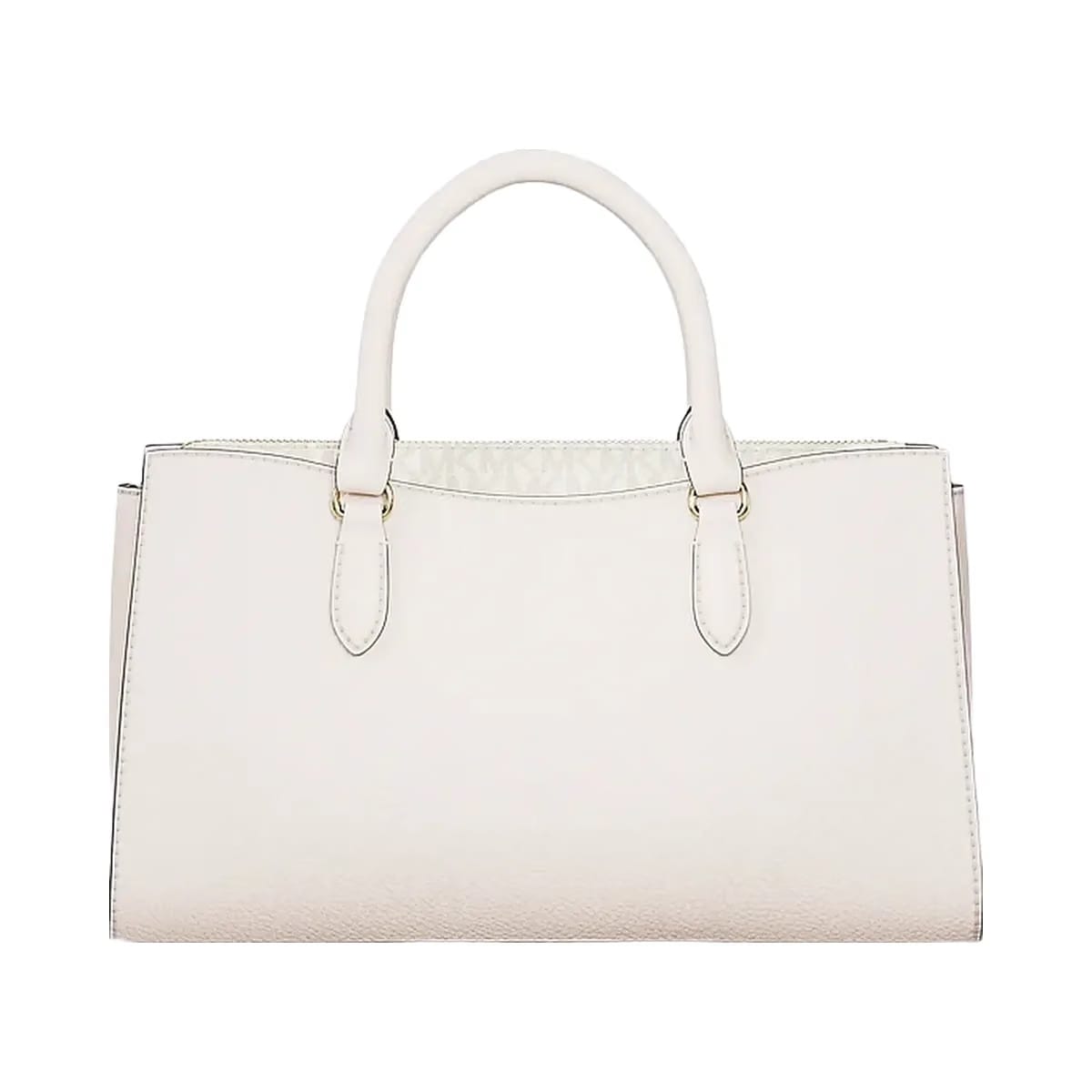 Michael Kors Arden Medium Leather Top - Zip Satchel Lt Cream