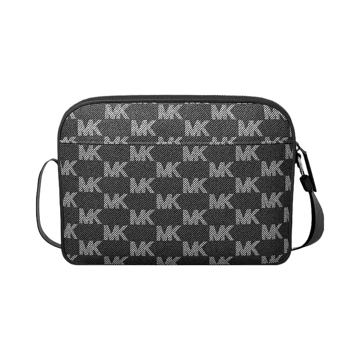 Michael Kors Cooper Logo Jacquard Denim Flight Bag Black Wash
