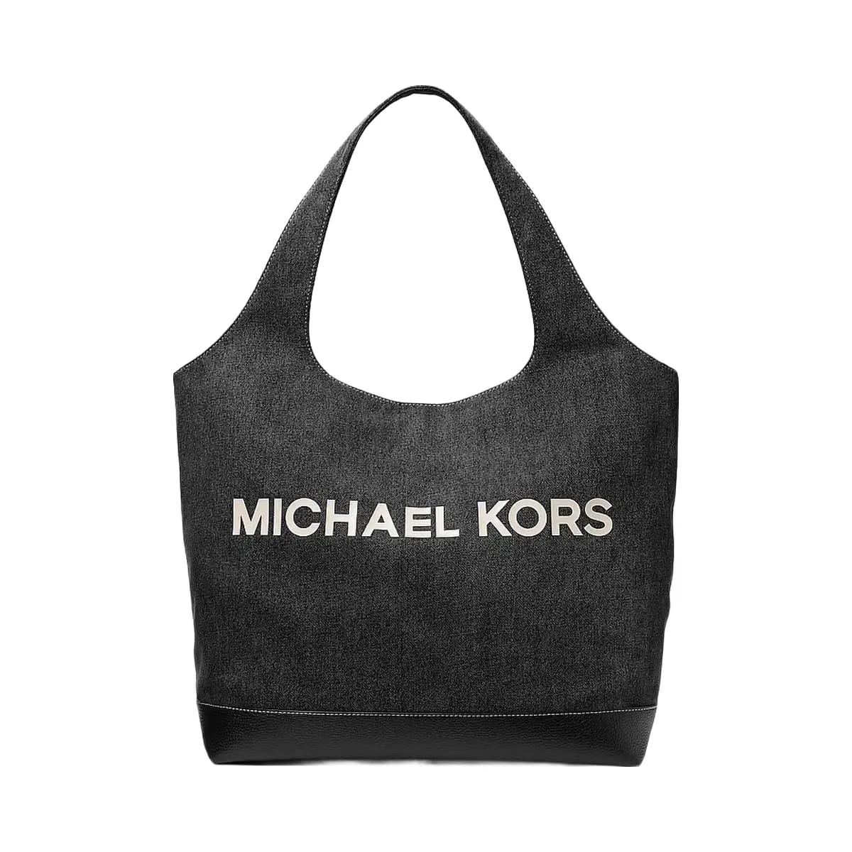 Michael Kors Cooper Medium Denim Tote Bag Black Wash