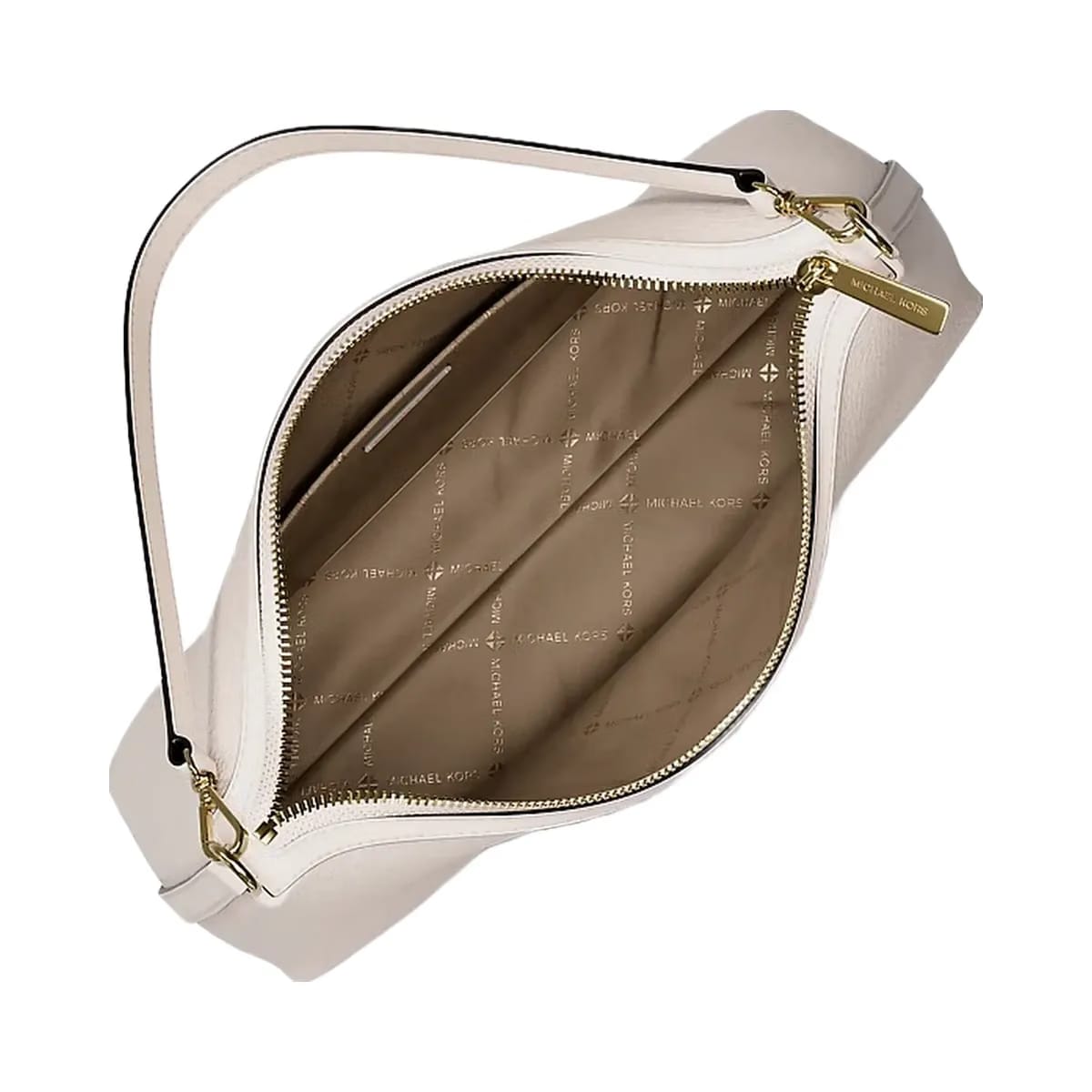 Michael Kors Sammy Medium Pebbled Leather Convertible Shoulder Bag Lt Cream