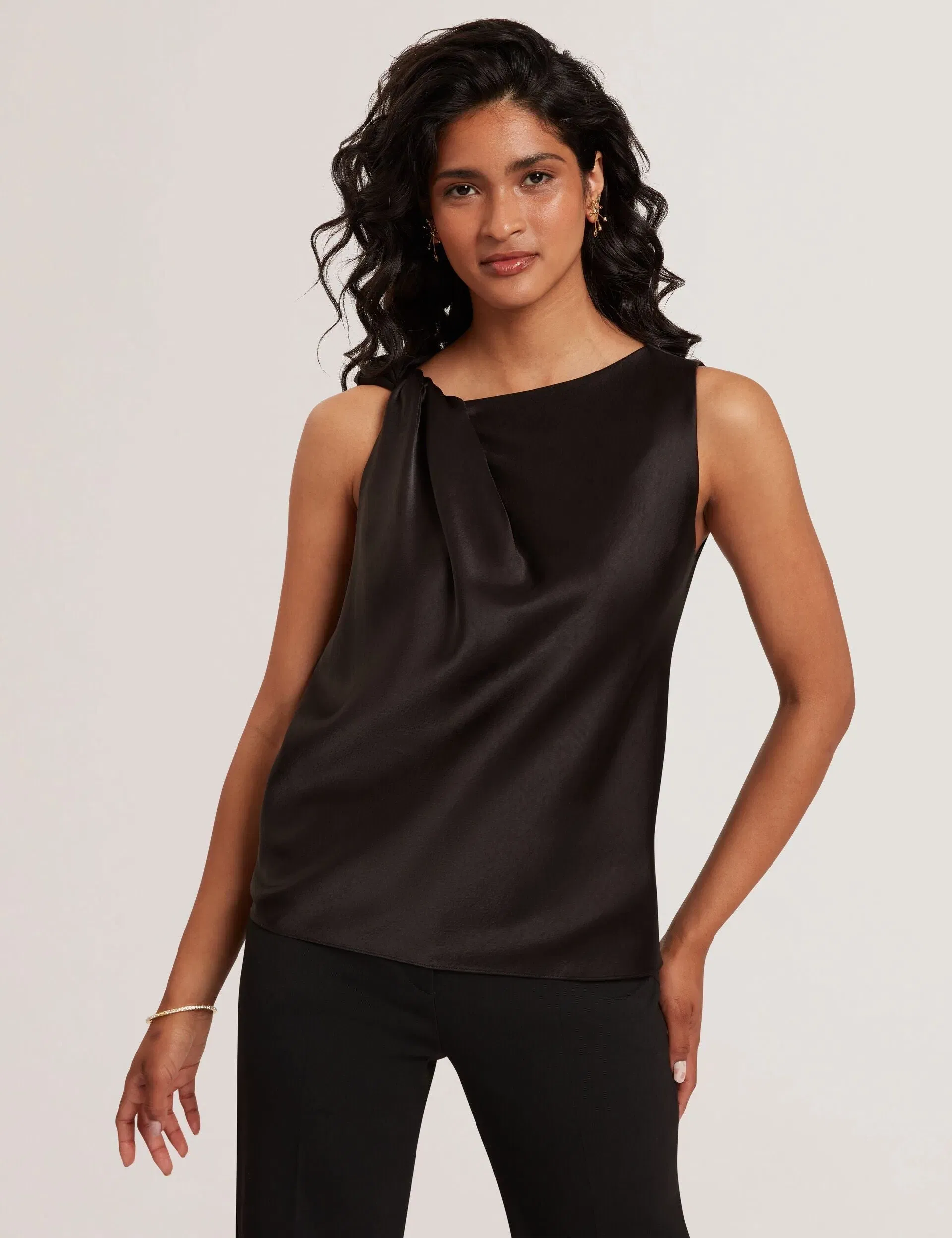 Ted Baker Miona Satin Twist Neck Sleeveless Top Women's