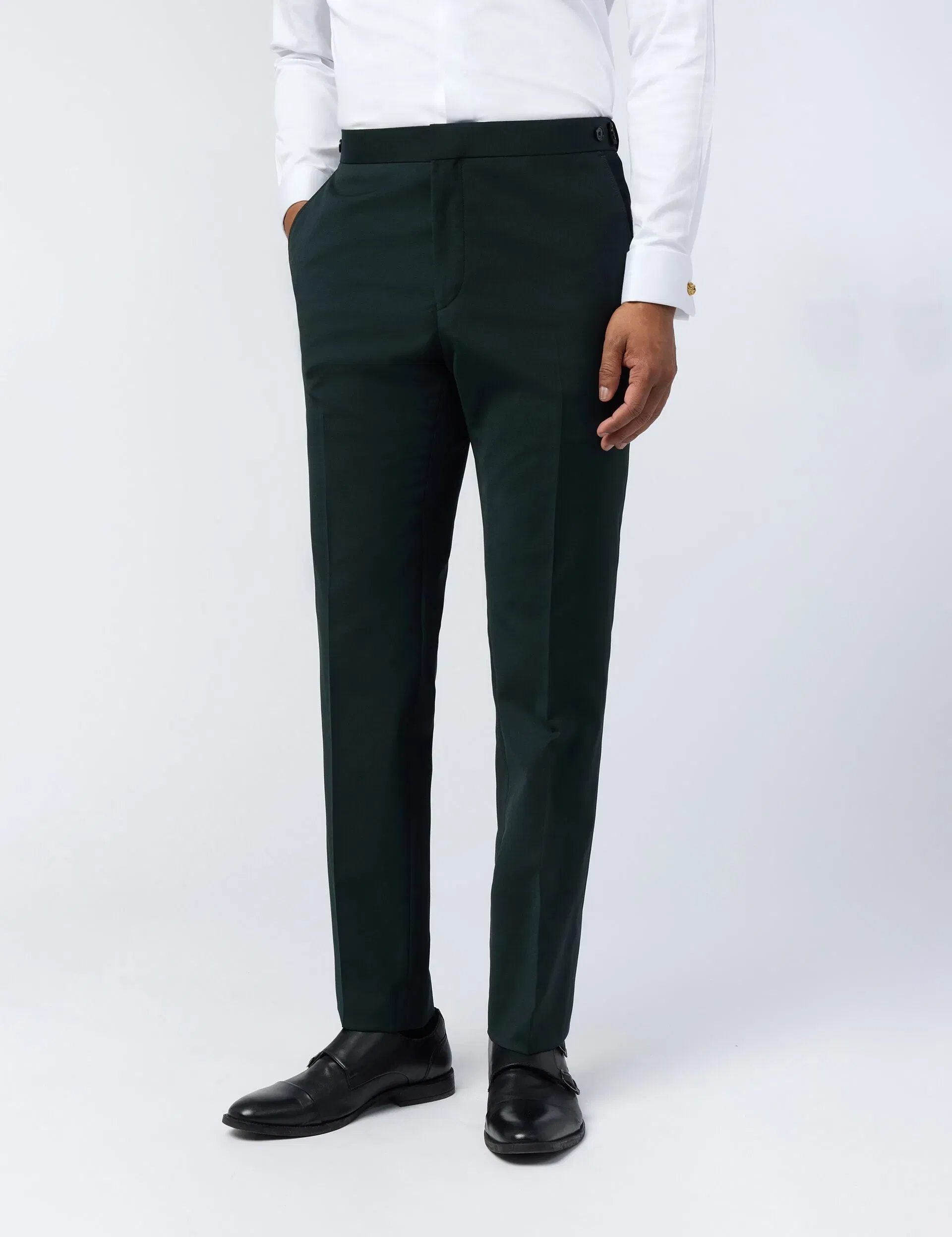 Ted Baker Porteust Stretch Wool Slim Tuxedo Trousers