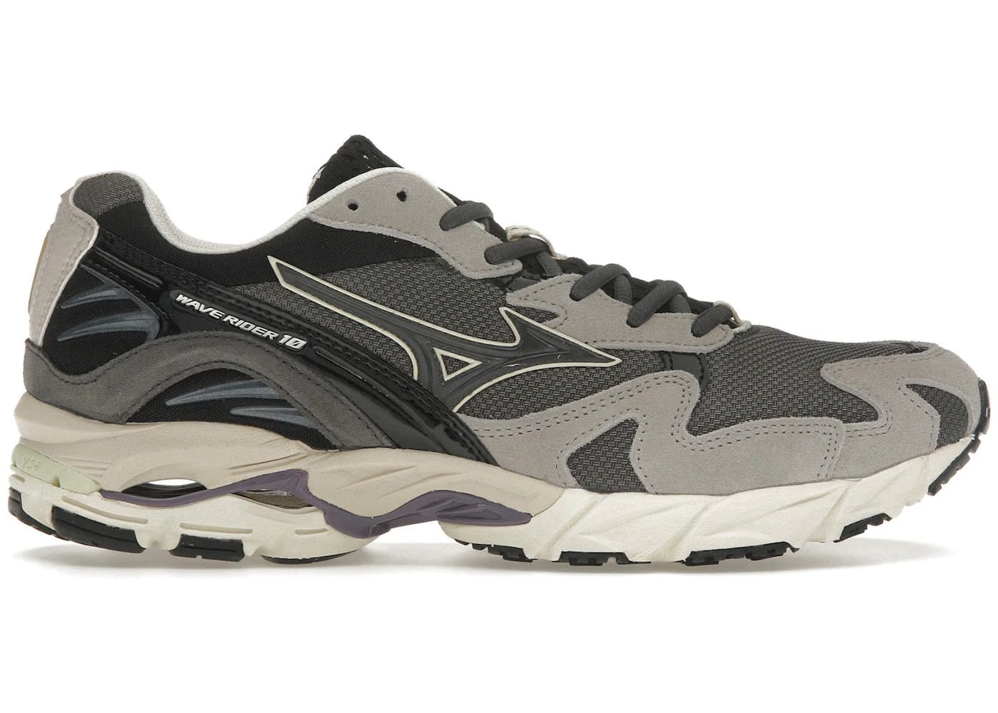Mizuno Wave Rider 10 Dark Grey Lime Yellow