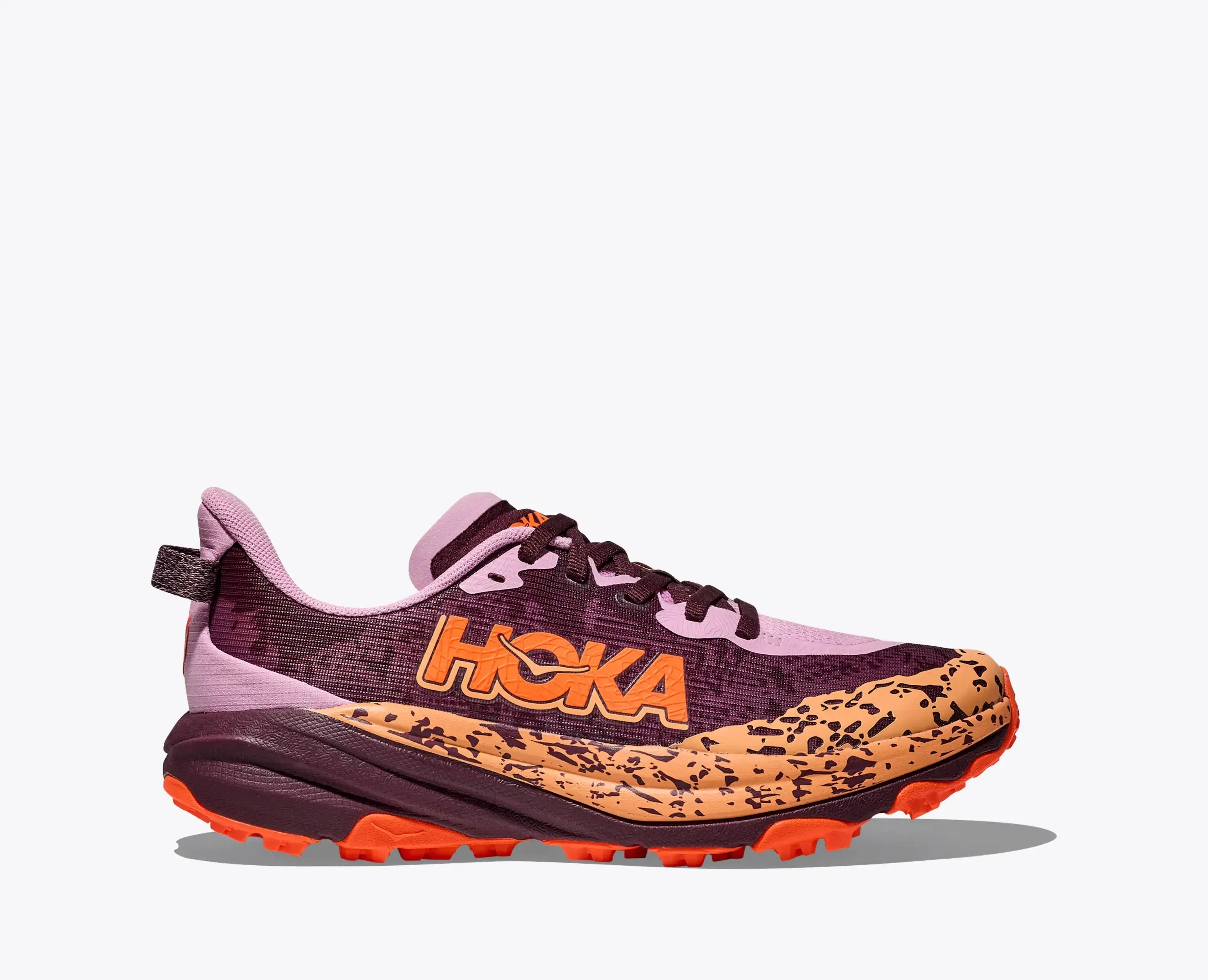 Hoka Big Kids Speedgoat 6 Flower Nectar Neon Tangerine