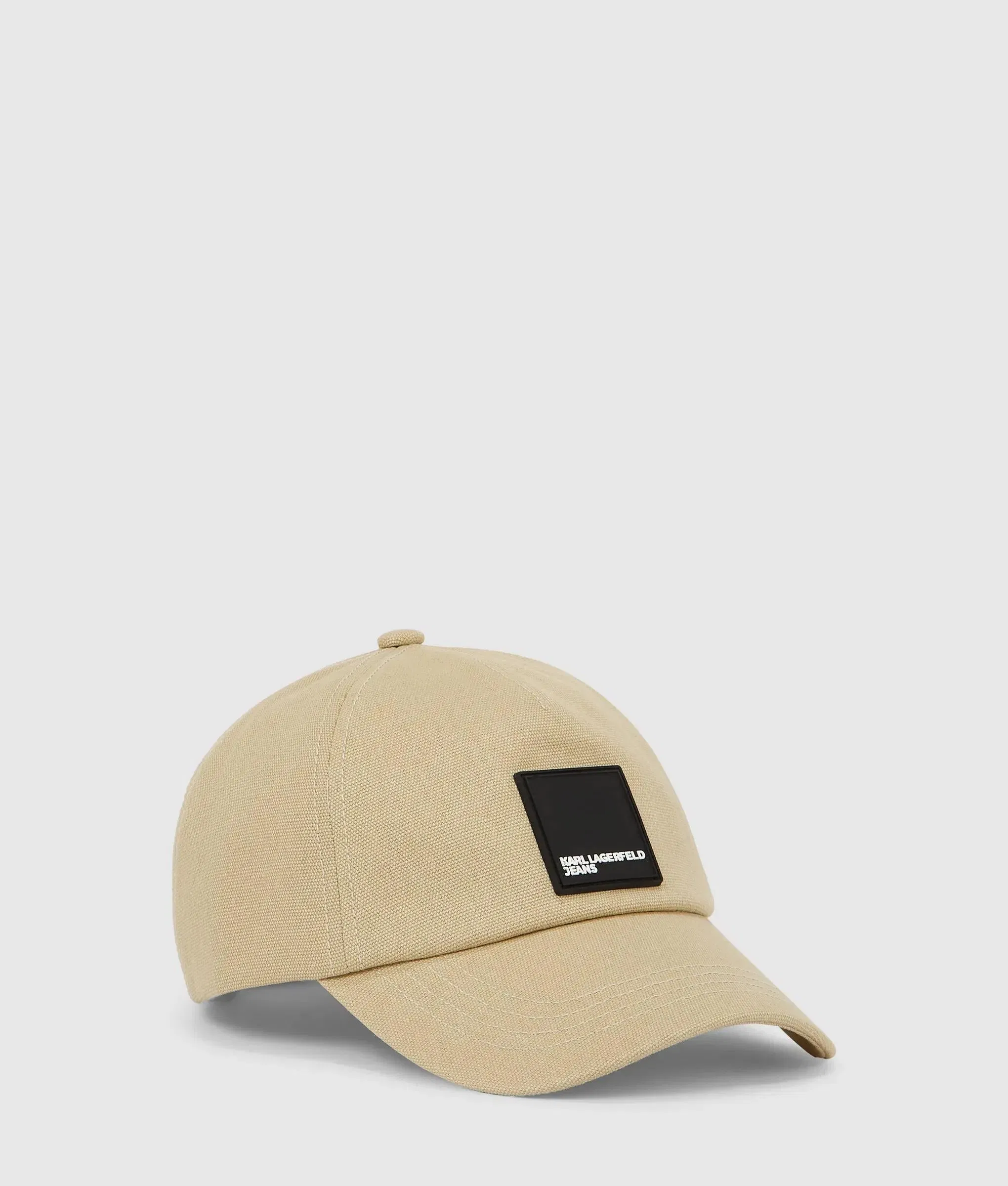 Karl Lagerfeld Logo Patch Cap Pale Khaki