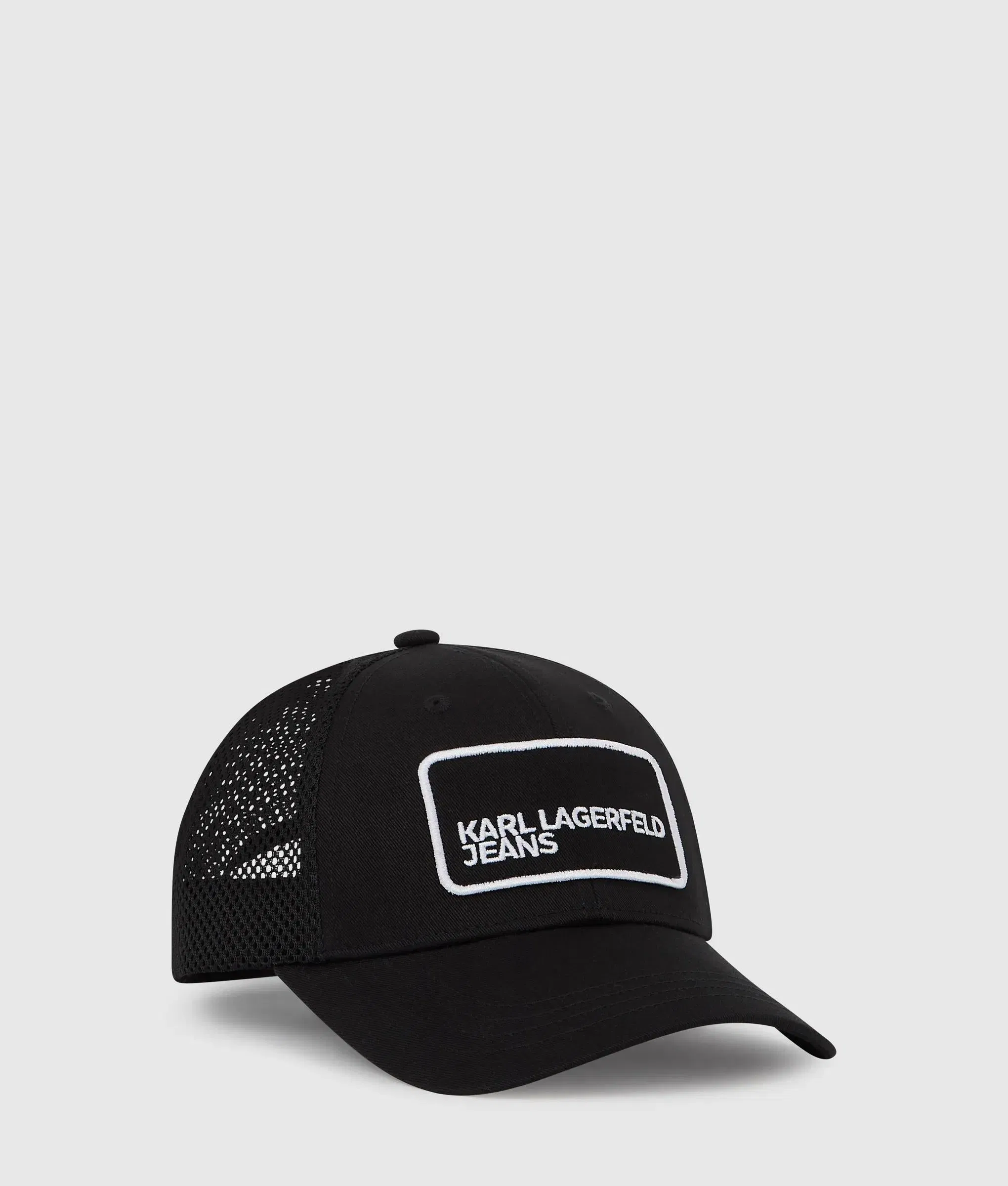 Karl Lagerfeld Logo Patch Trucker Cap Black