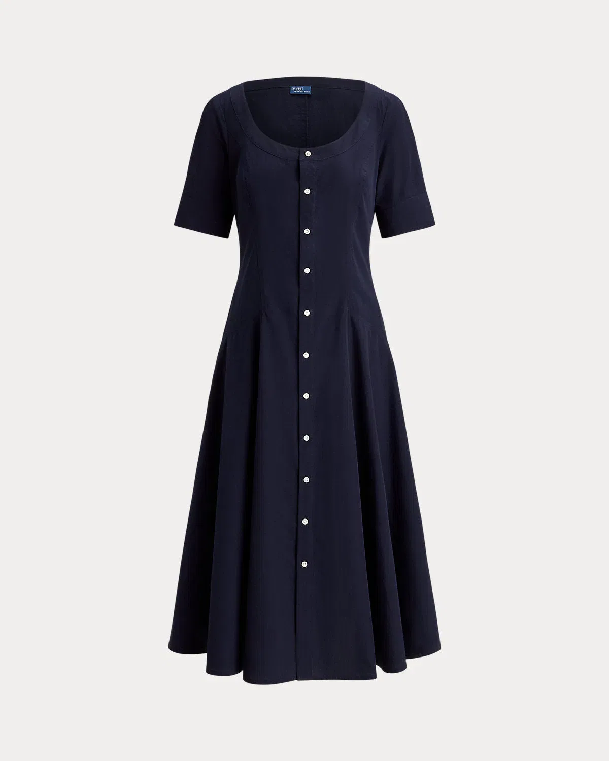Ralph Lauren Cotton Canvas Scoopneck Dress