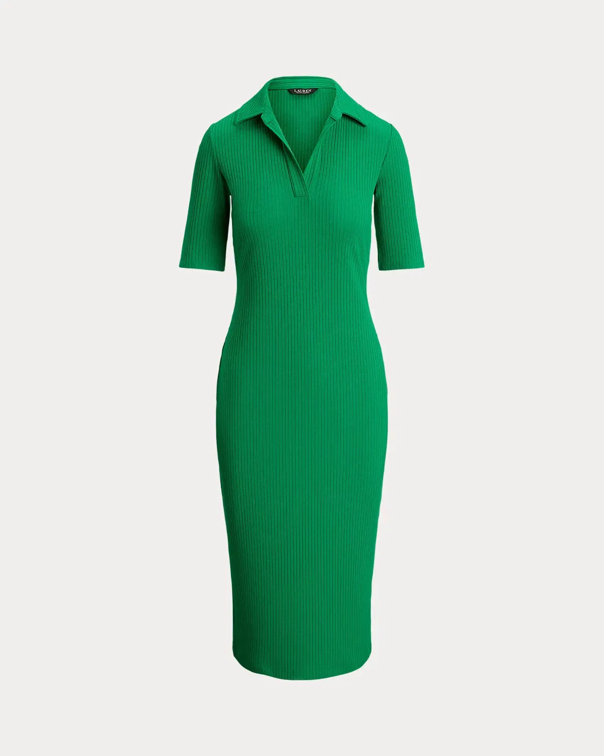 Ralph Lauren RibKnit ElbowSleeve Polo Dress