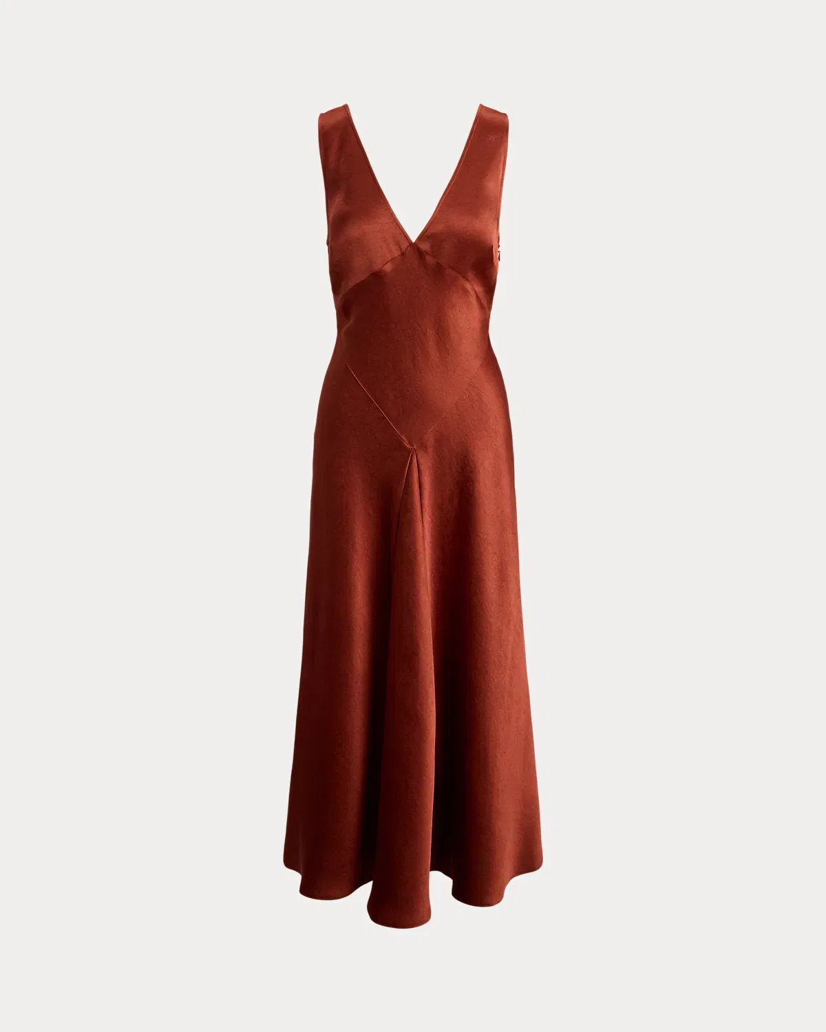 Ralph Lauren Satin Paneled Dress