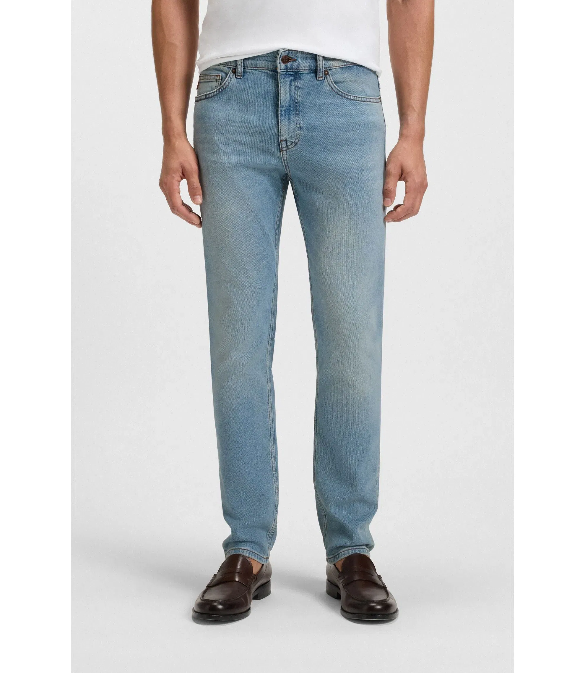Boss Delaware Slim Fit Jeans In Blue Comfort Stretch Denim Blue