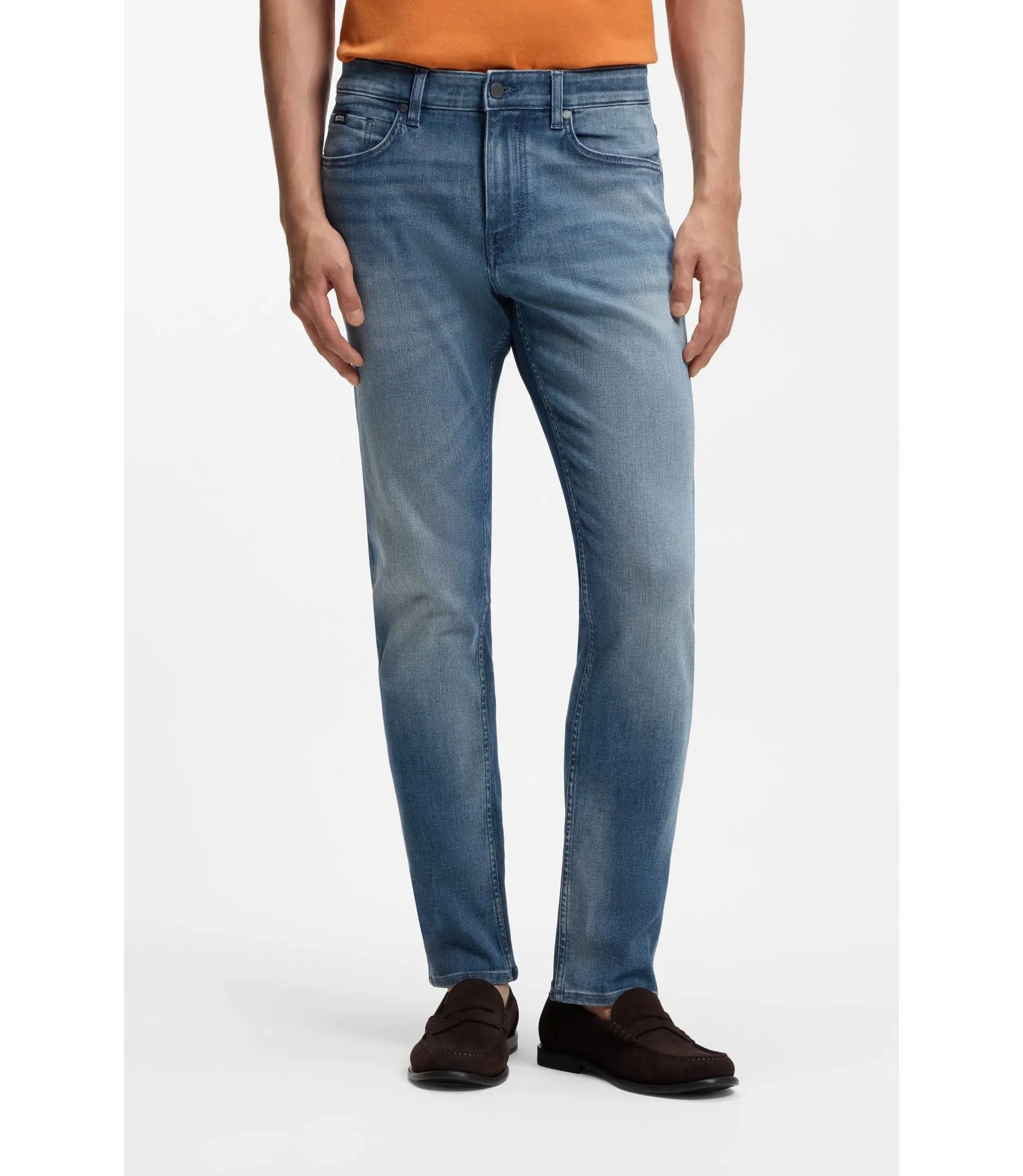 Boss Delaware Slim Fit Jeans In Blue Lightweight Denim Blue