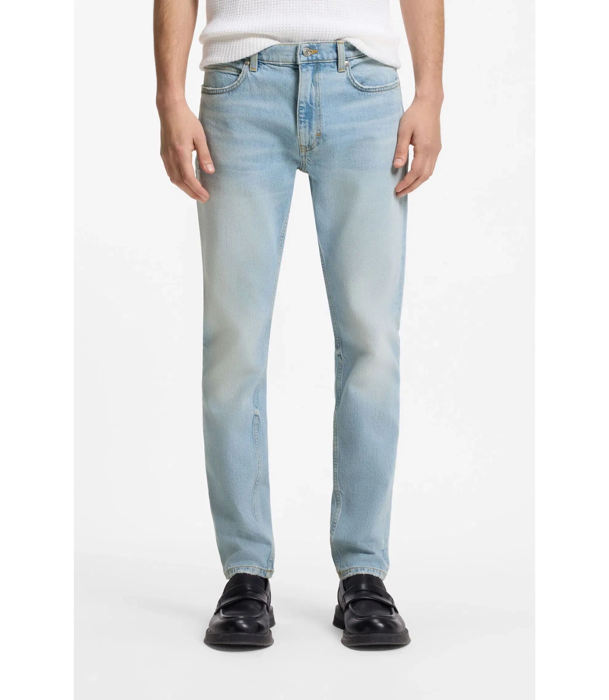 Hugo Extra Slim Fit Jeans In Bright Blue Stretch Denim Light Blue