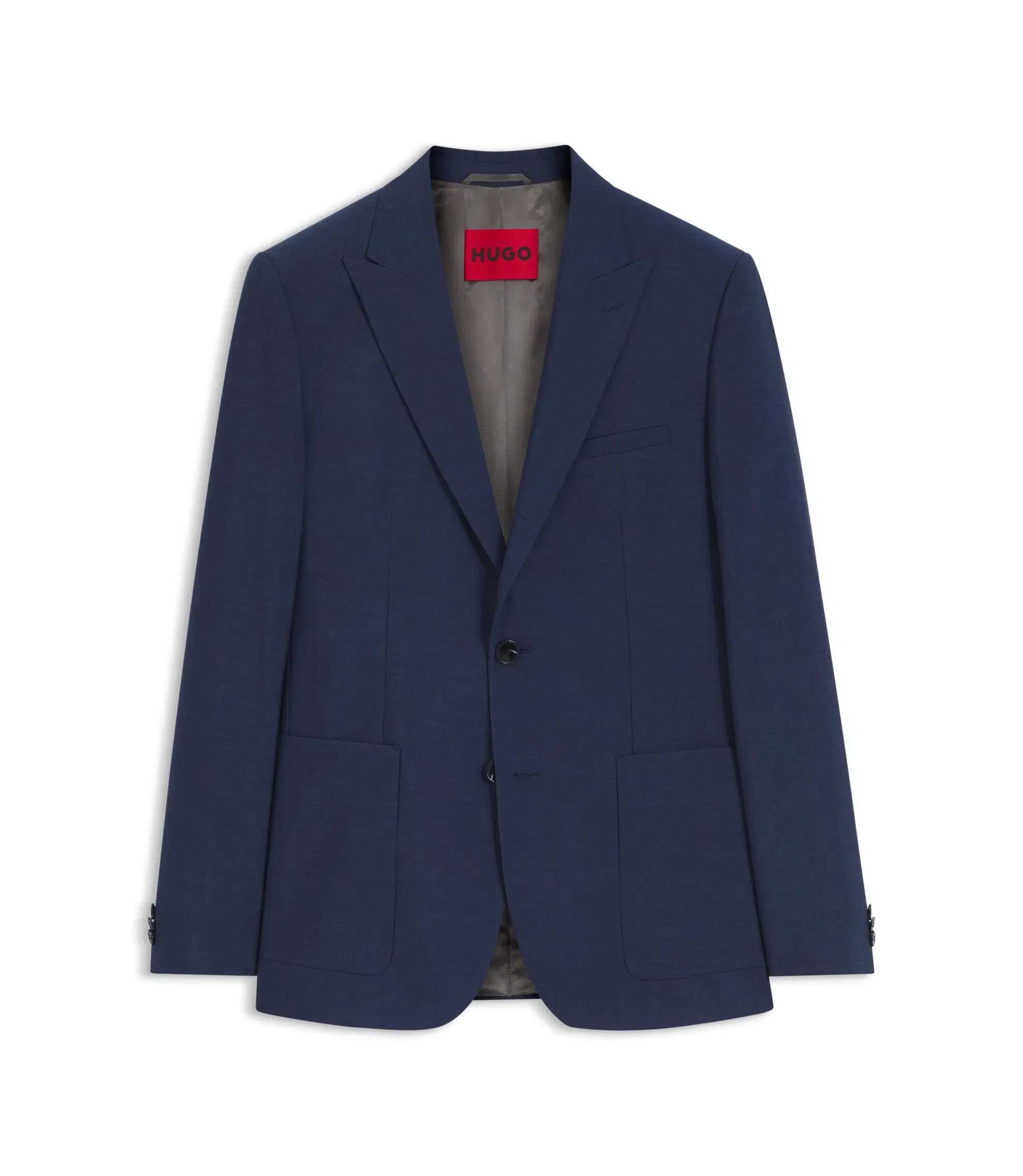 Hugo Extra Slim Fit Suit Jacket In A Wool Blend Light Blue