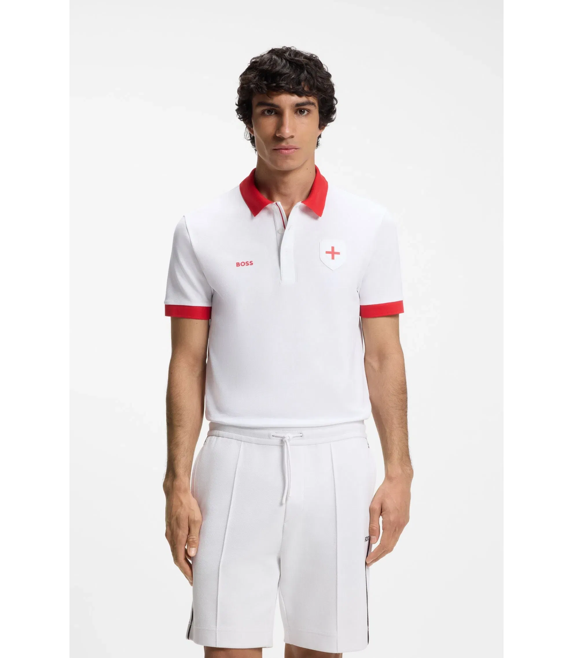 Boss Paddy Polo Shirt With Country Flag England