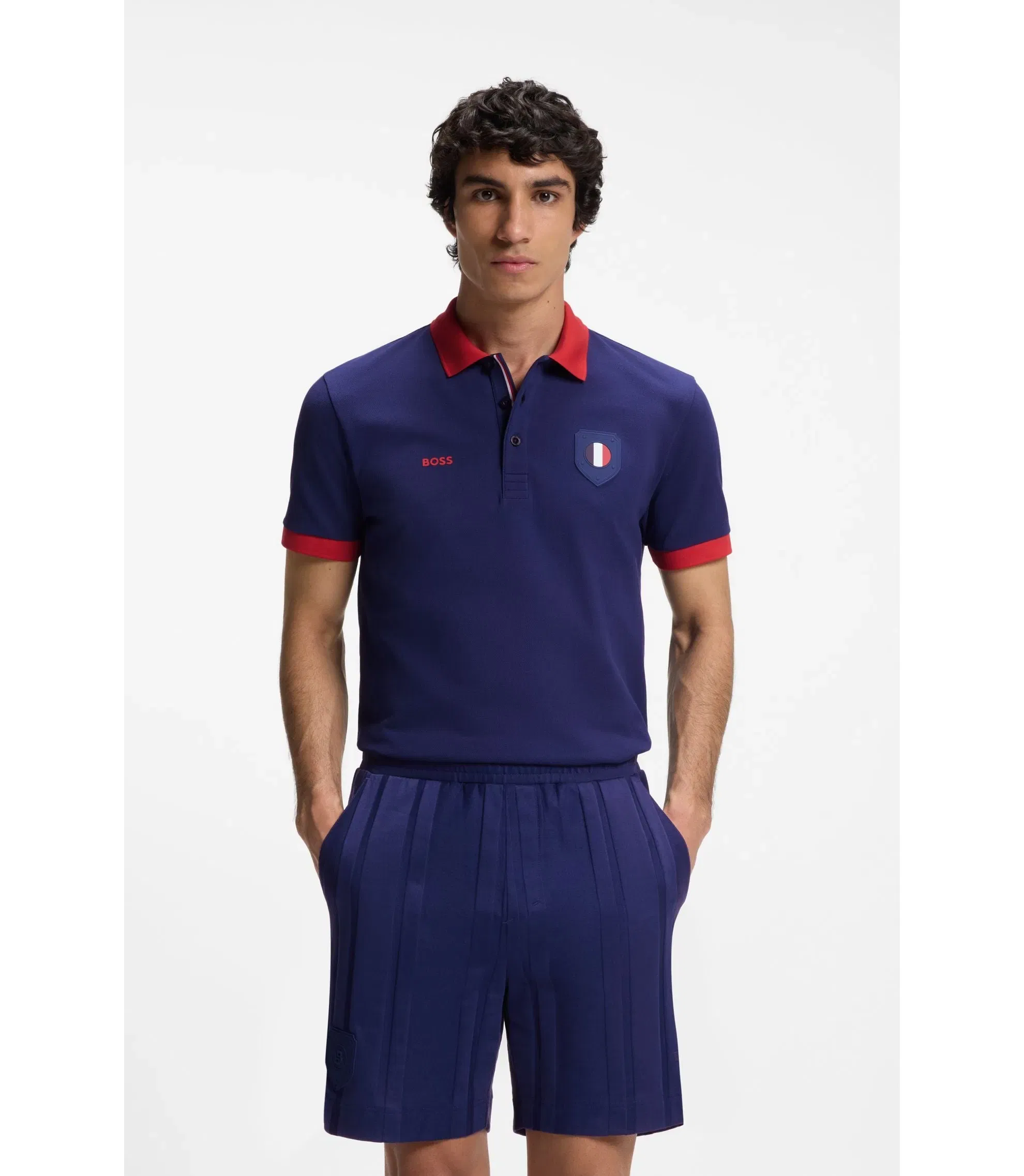 Boss Paddy Polo Shirt With Country Flag France