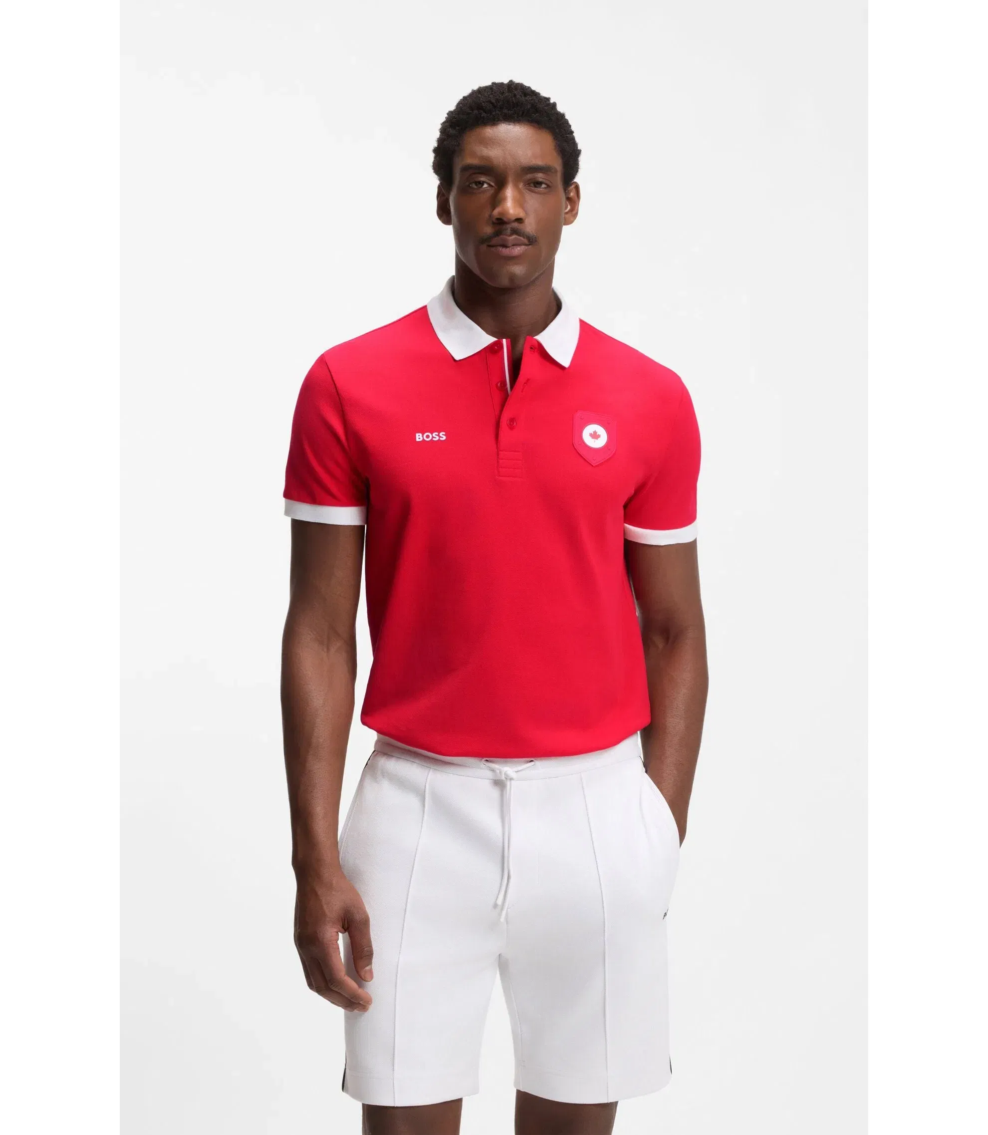 Boss Paddy Polo Shirt With Country Flag Canada