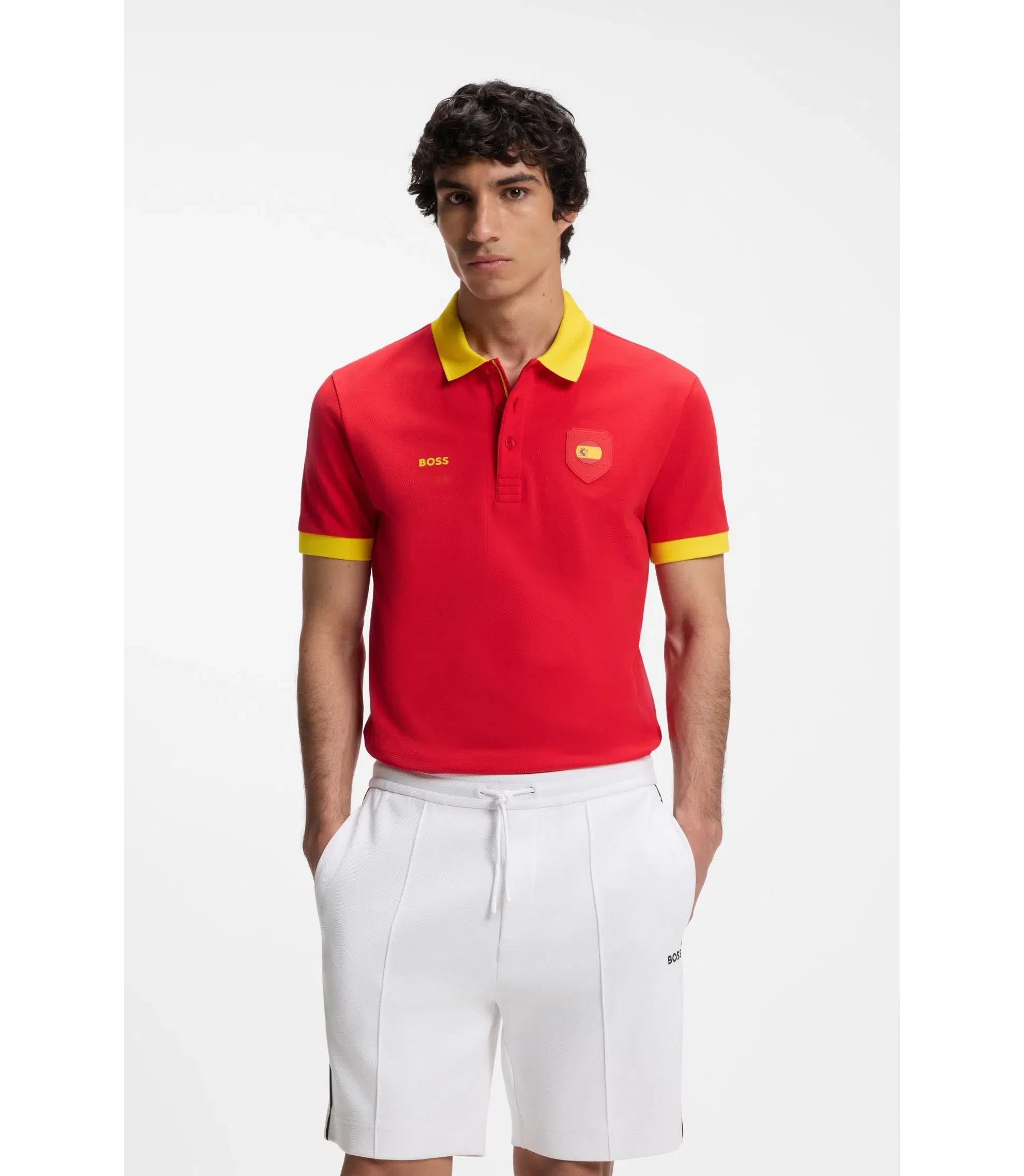 Boss Paddy Polo Shirt With Country Flag Spain