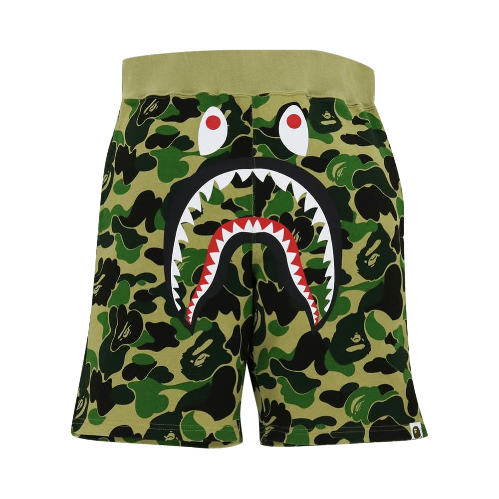 BAPE Big ABC Camo Shark Sweat Shorts Green