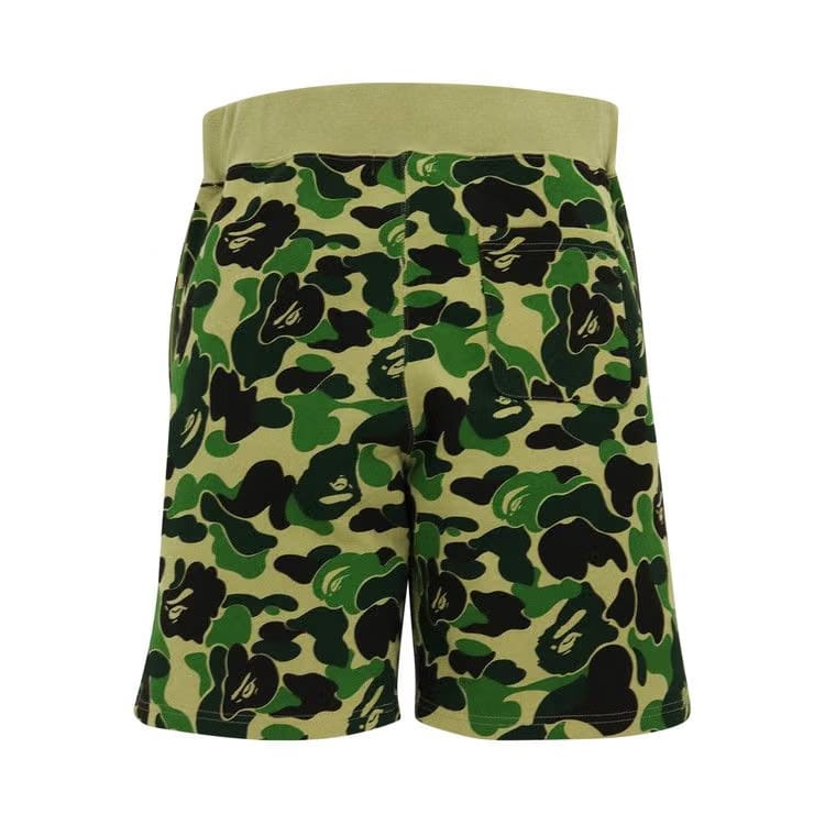 BAPE Big ABC Camo Shark Sweat Shorts Green