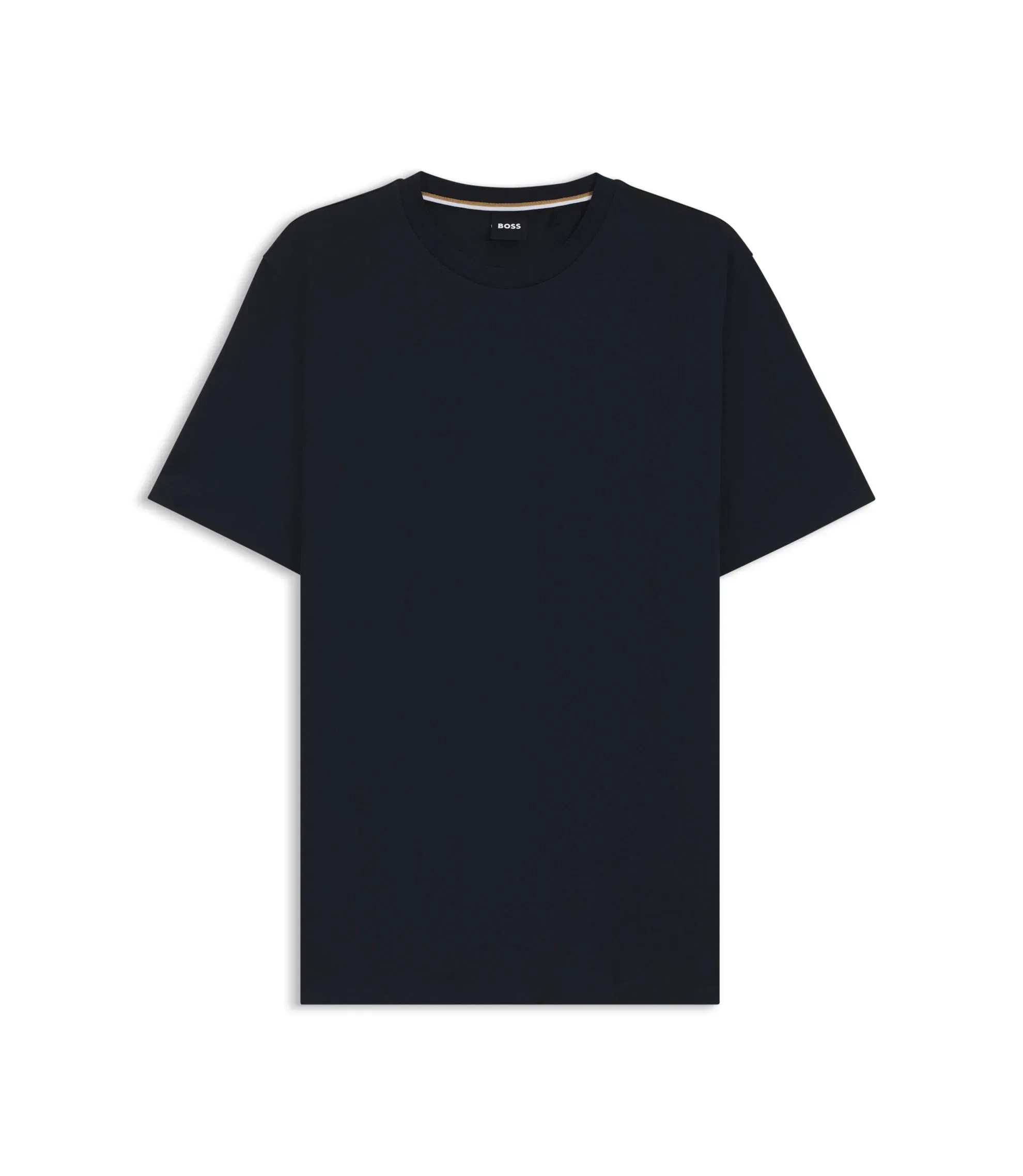 Boss Regular Fit T-Shirt In Cotton Jersey Dark Blue
