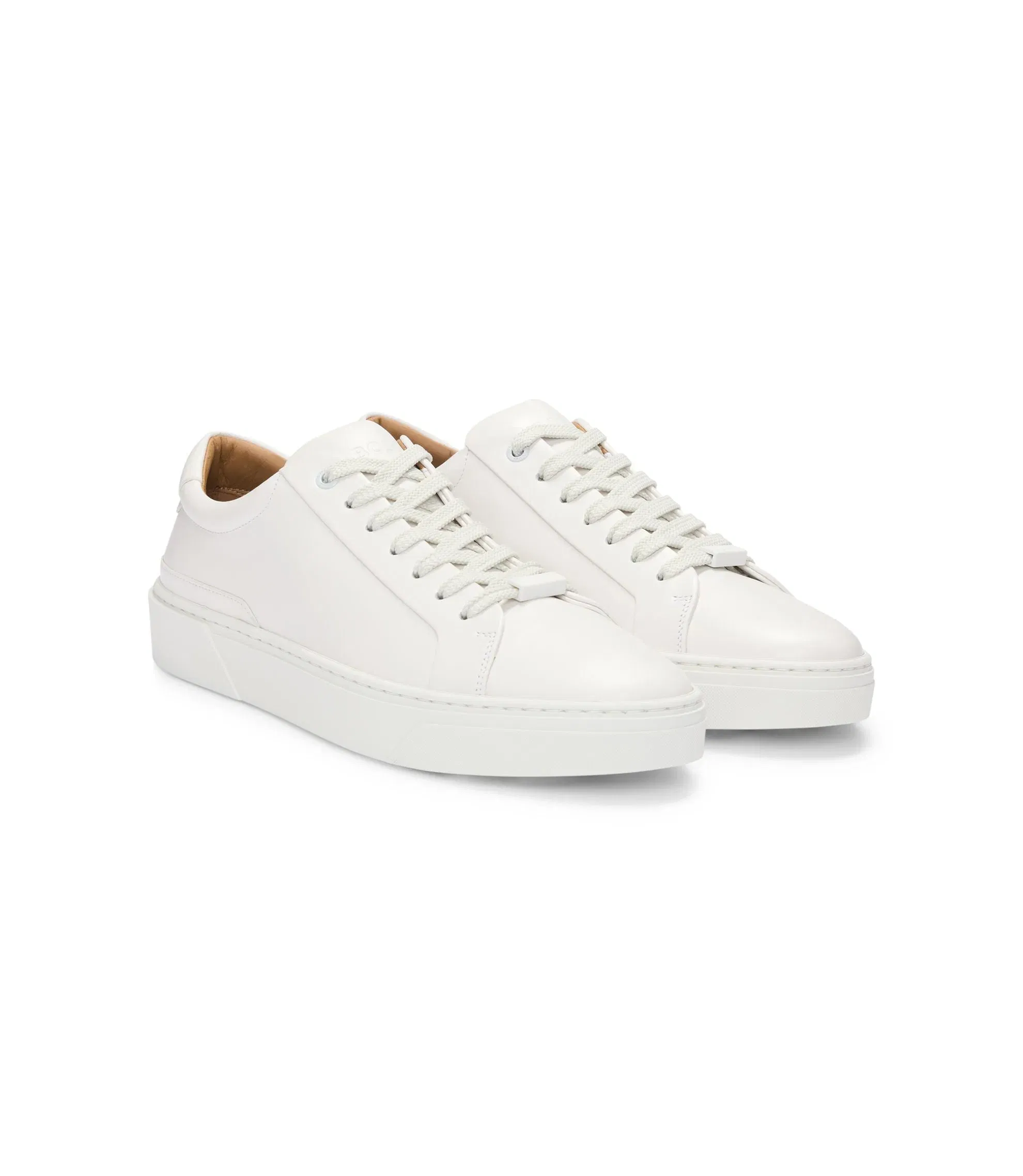 Boss Gary Sneakers With Leather Uppers White White