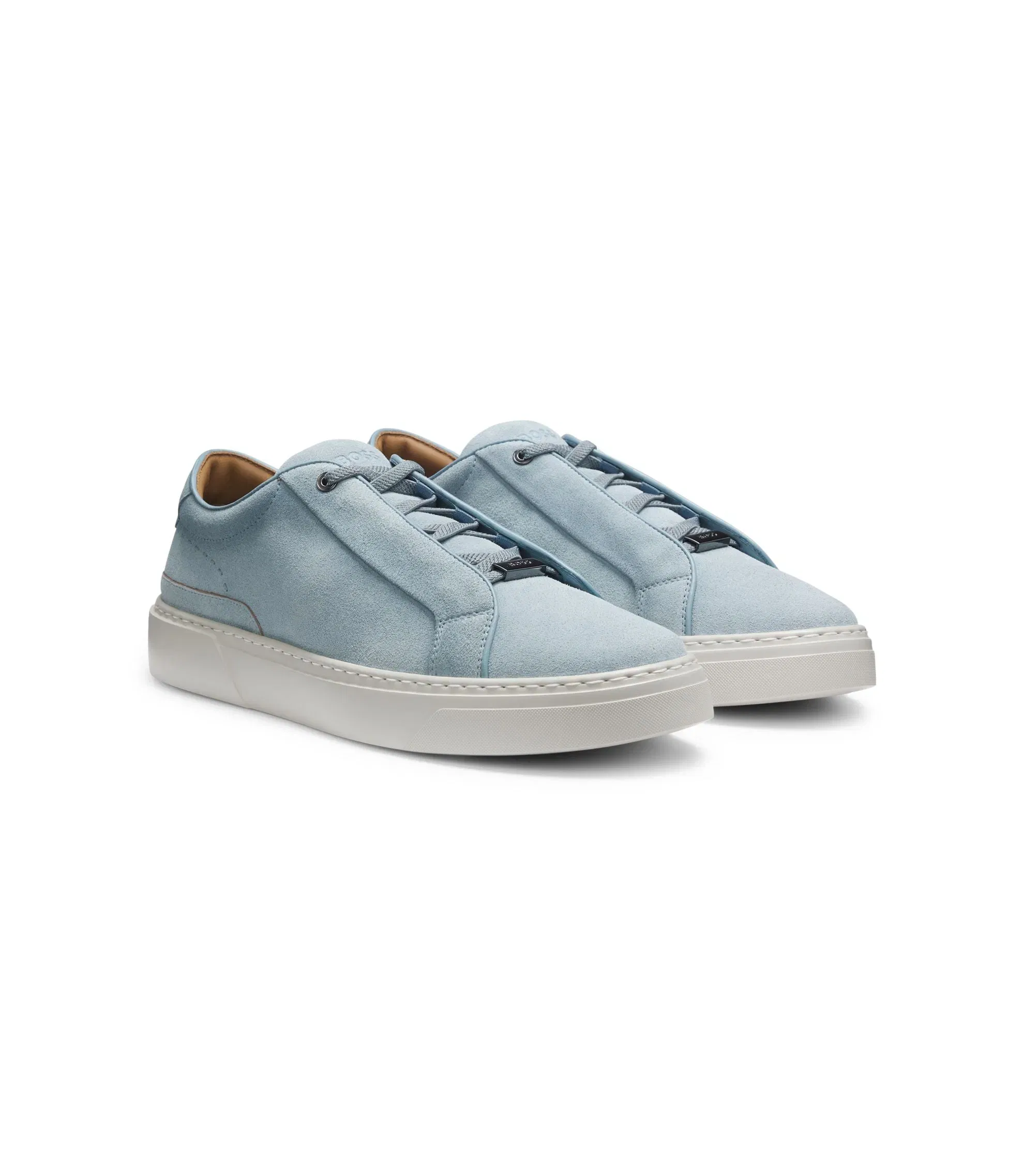 Boss Gary Trainers In Suede Light Blue Light Blue