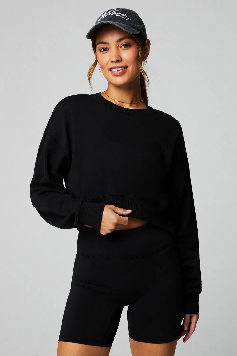 Fabletics Year Round Terry Cropped Sweatshirt