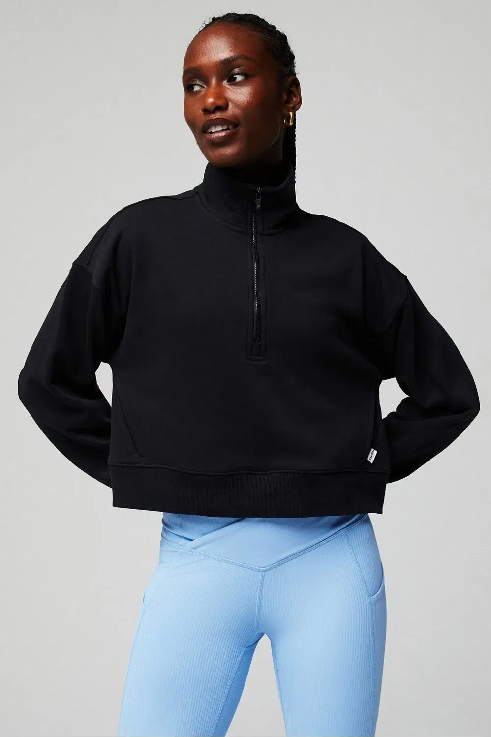 Fabletics Year Round Terry Half Zip Sweatshirt