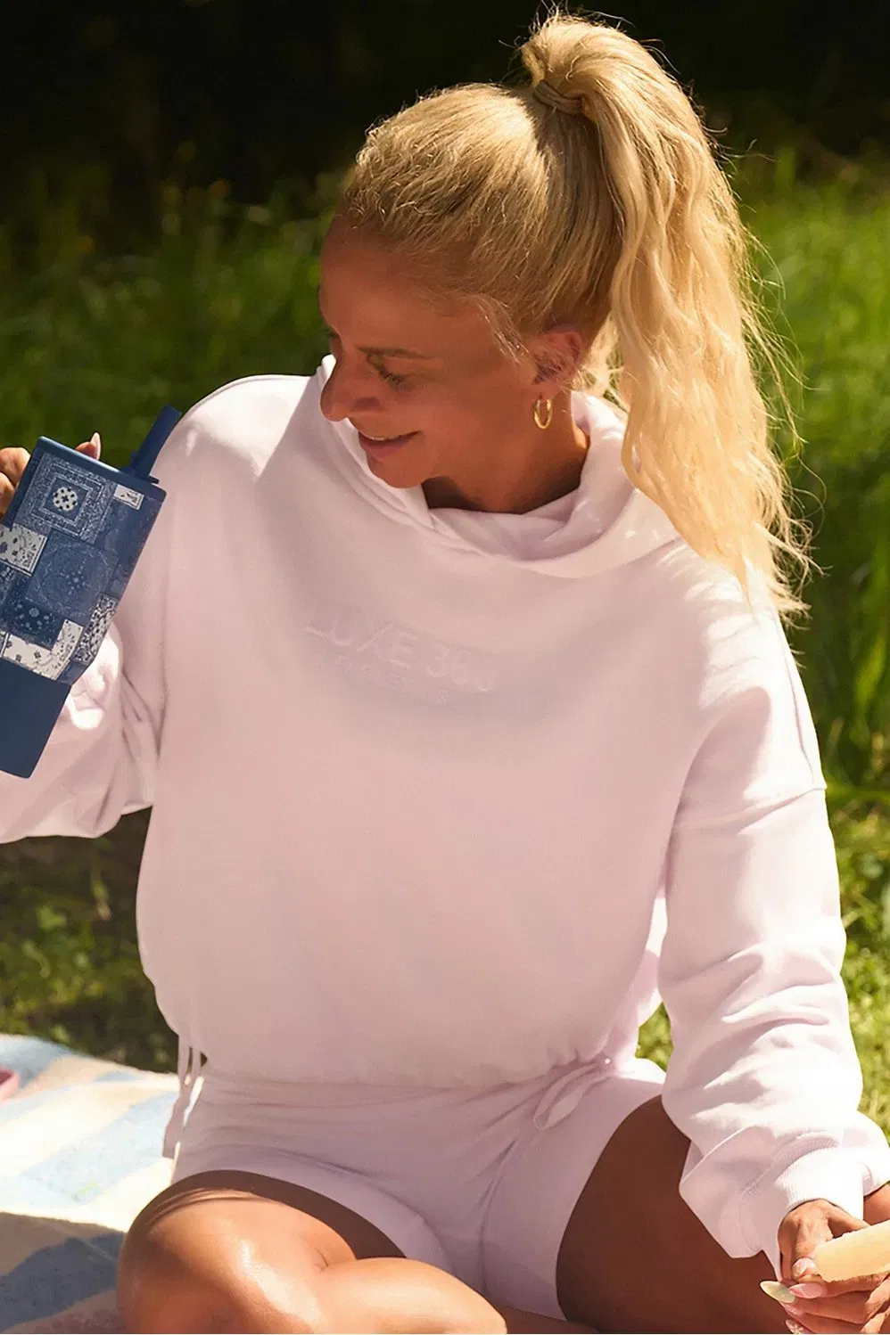 Fabletics Year Round Terry Luxe Cropped Hoodie