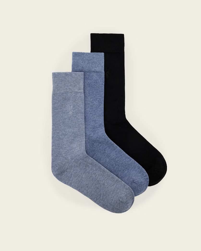 Allsaints Adan Multi Pack Socks Agate Blue
