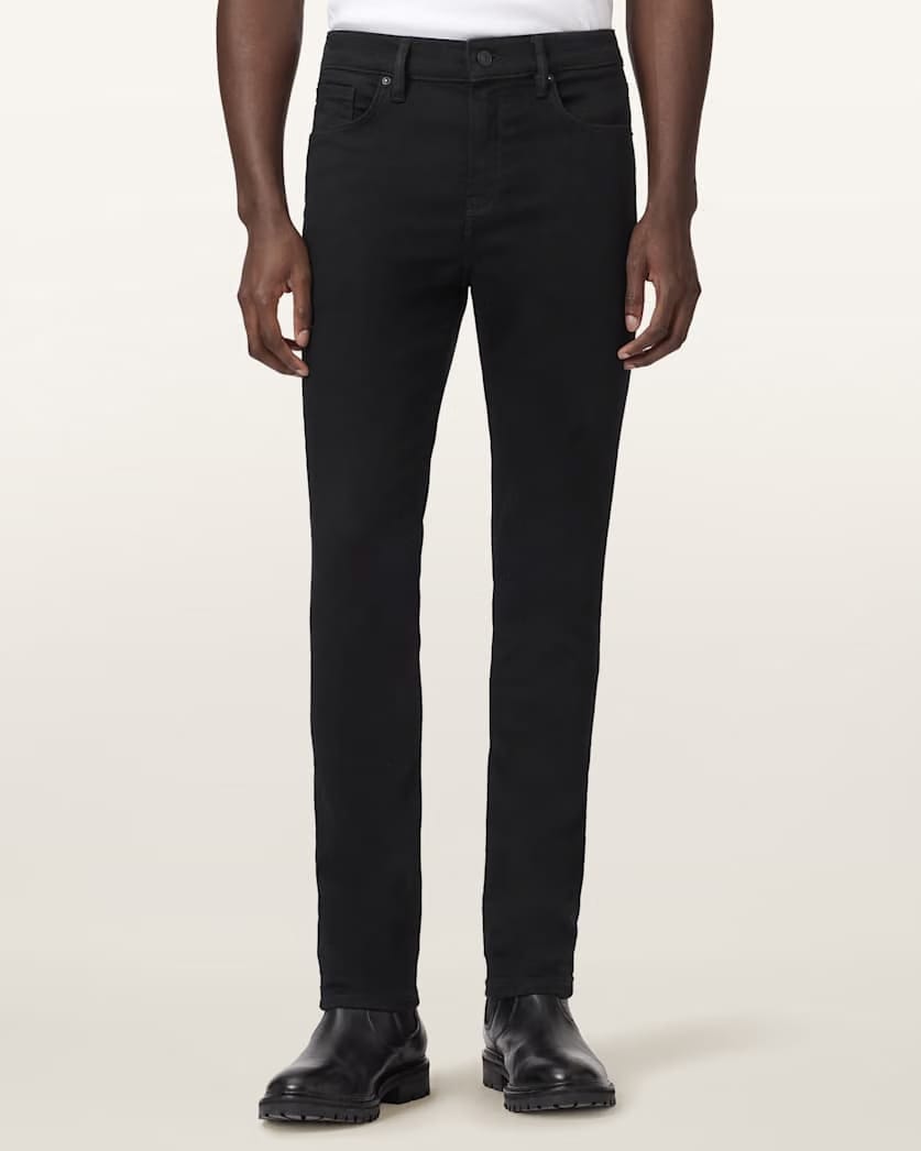 Allsaints Blade Skinny Denim Jeans Jet Black