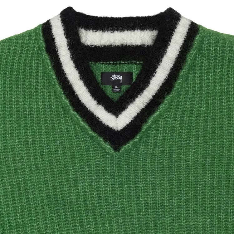 Stussy Mohair Tennis Sweater Green
