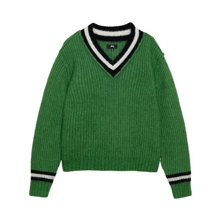 Stussy Mohair Tennis Sweater Green