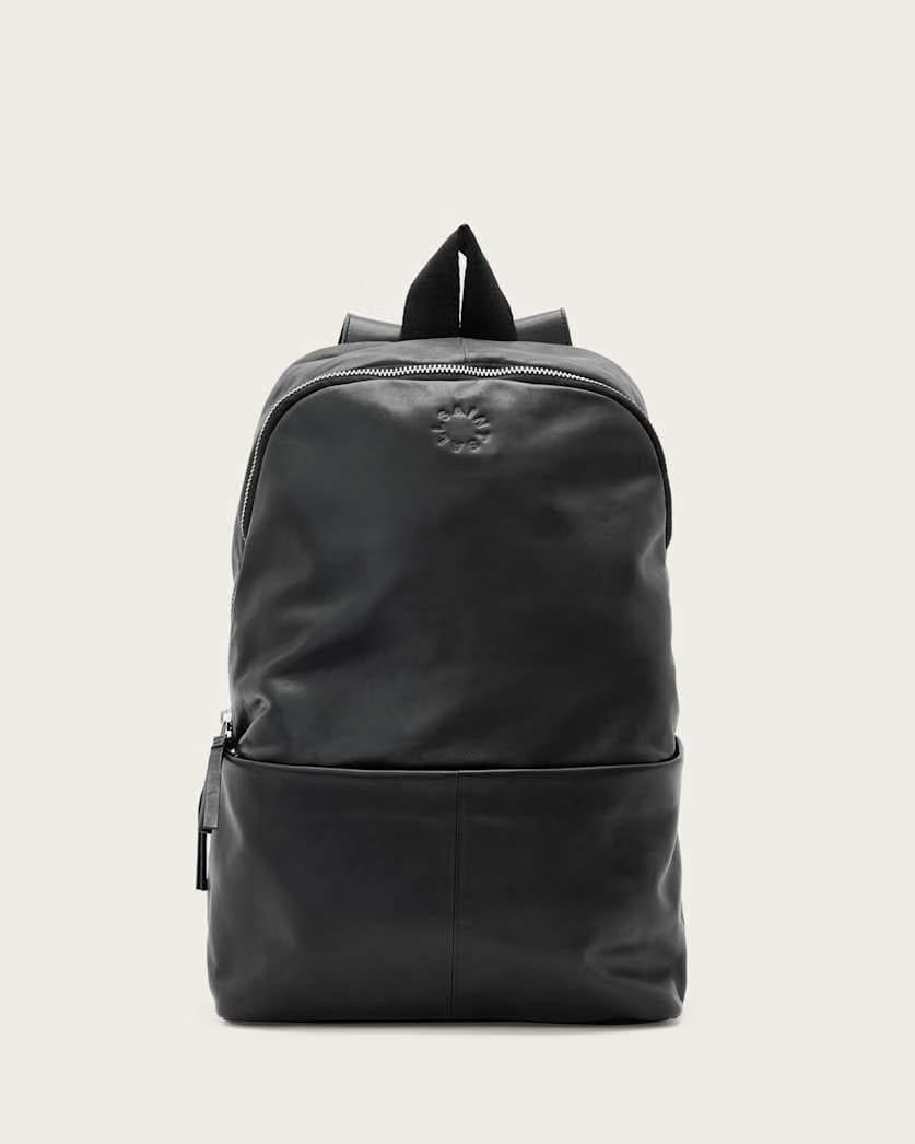 Allsaints Finn Leather Backpack Black