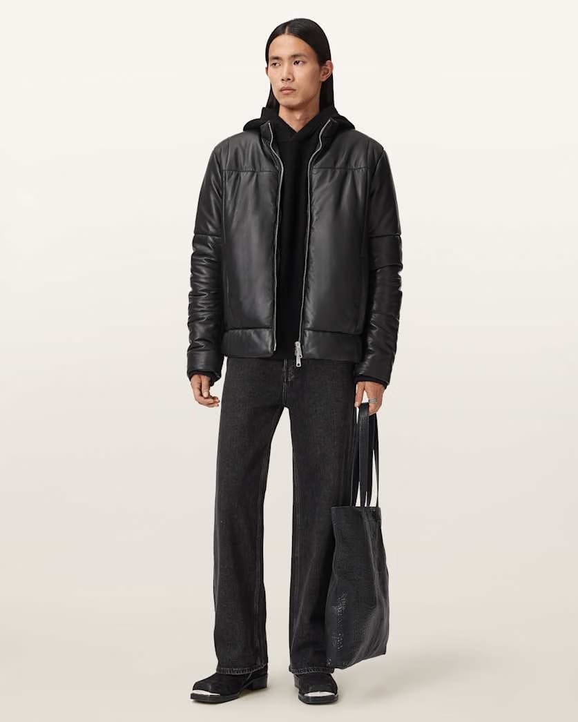 Allsaints Furse Boxy Puffer Jacket Black
