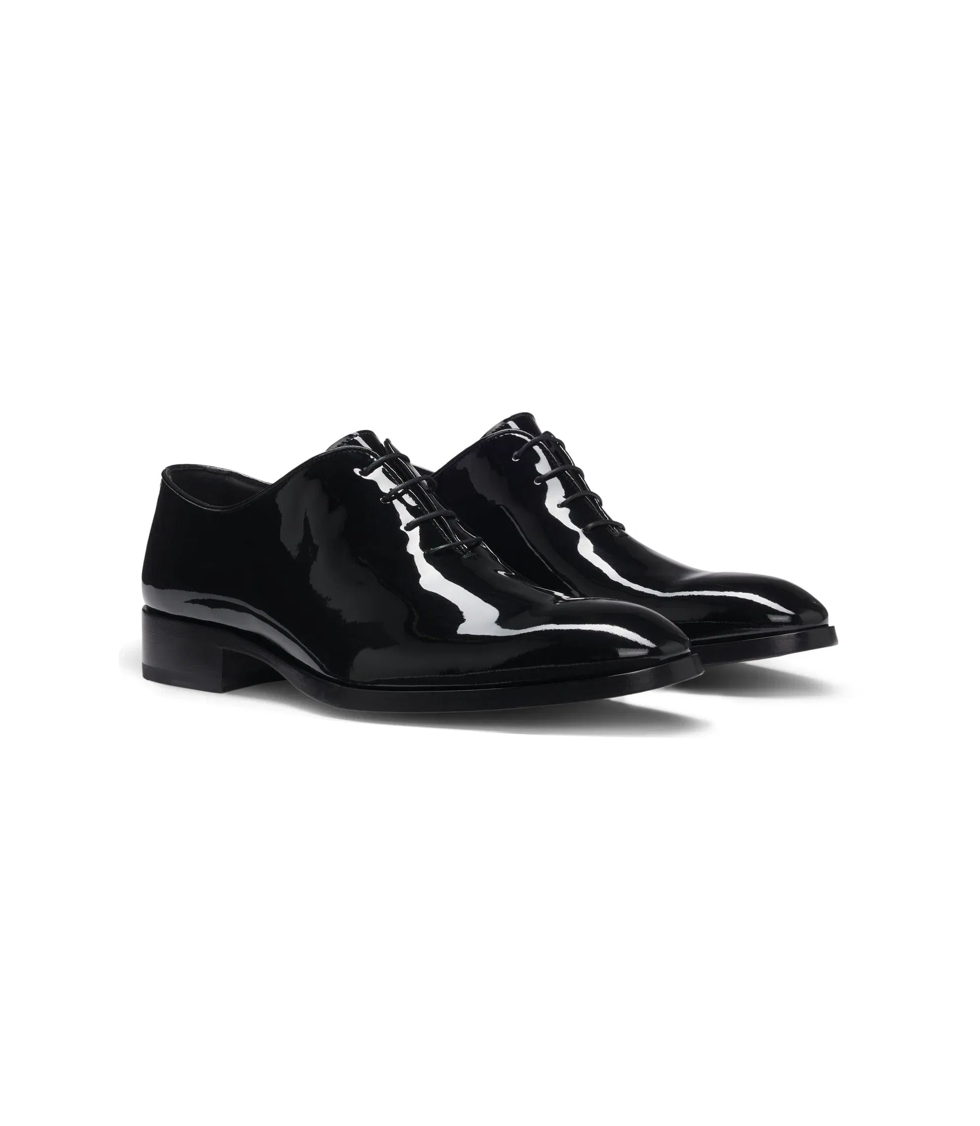 Boss Oxford Shoes In Patent Leather Black Black
