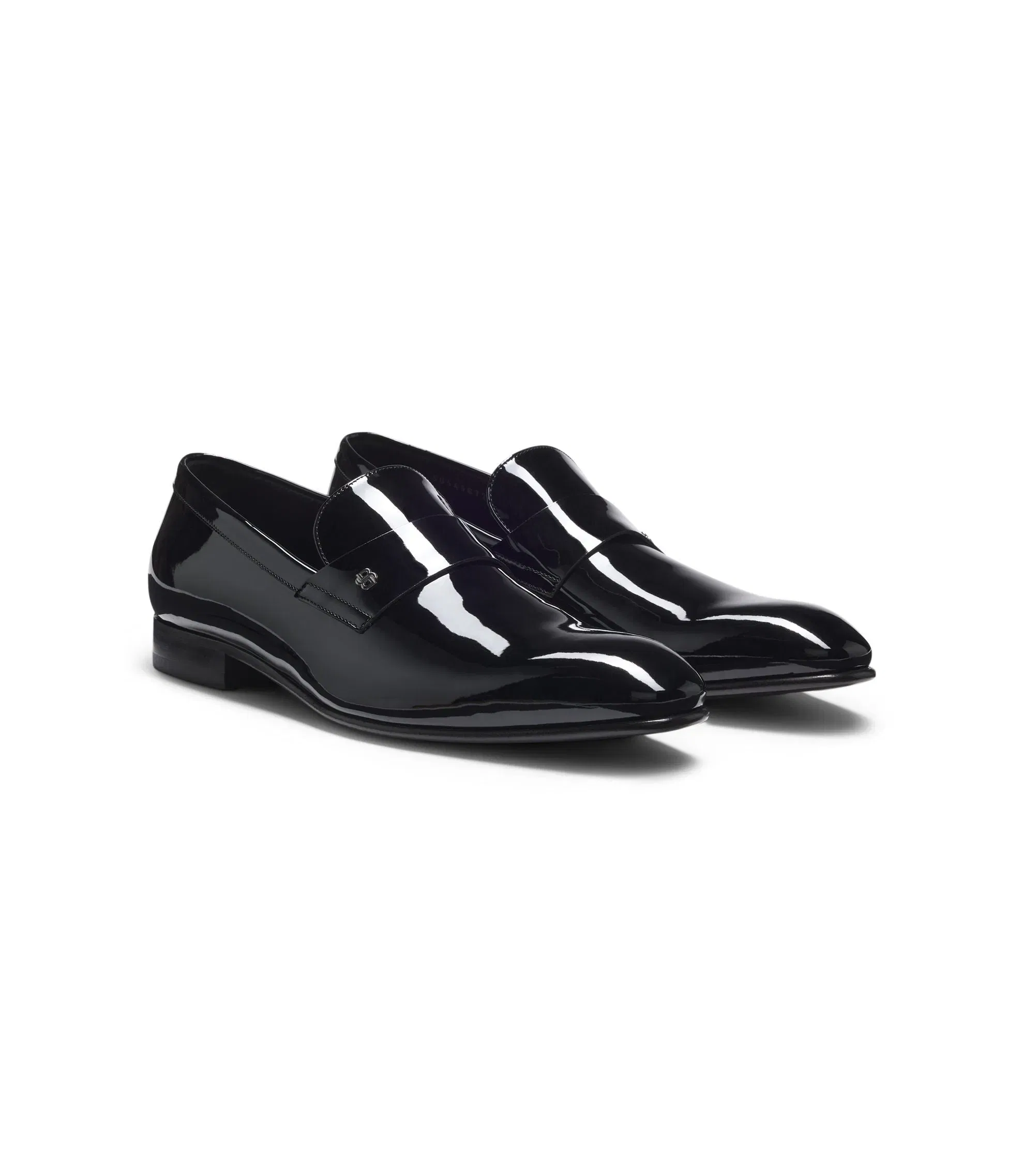 Boss Penny Loafers In Patent Faux Leather Black Black