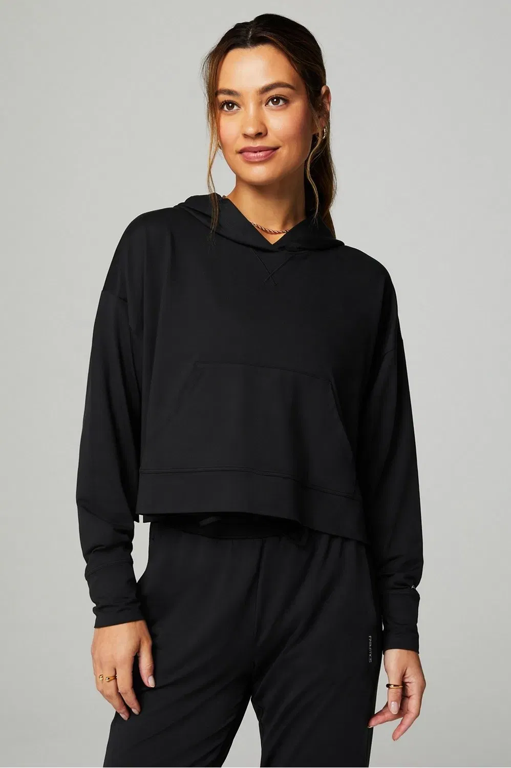Fabletics Cloud Jersey Cropped Hoodie