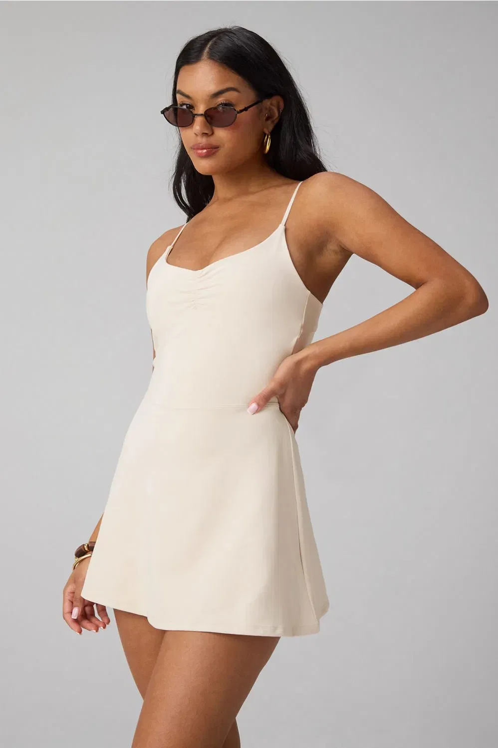 Fabletics PureLuxe Ruched Ultra Mini Dress