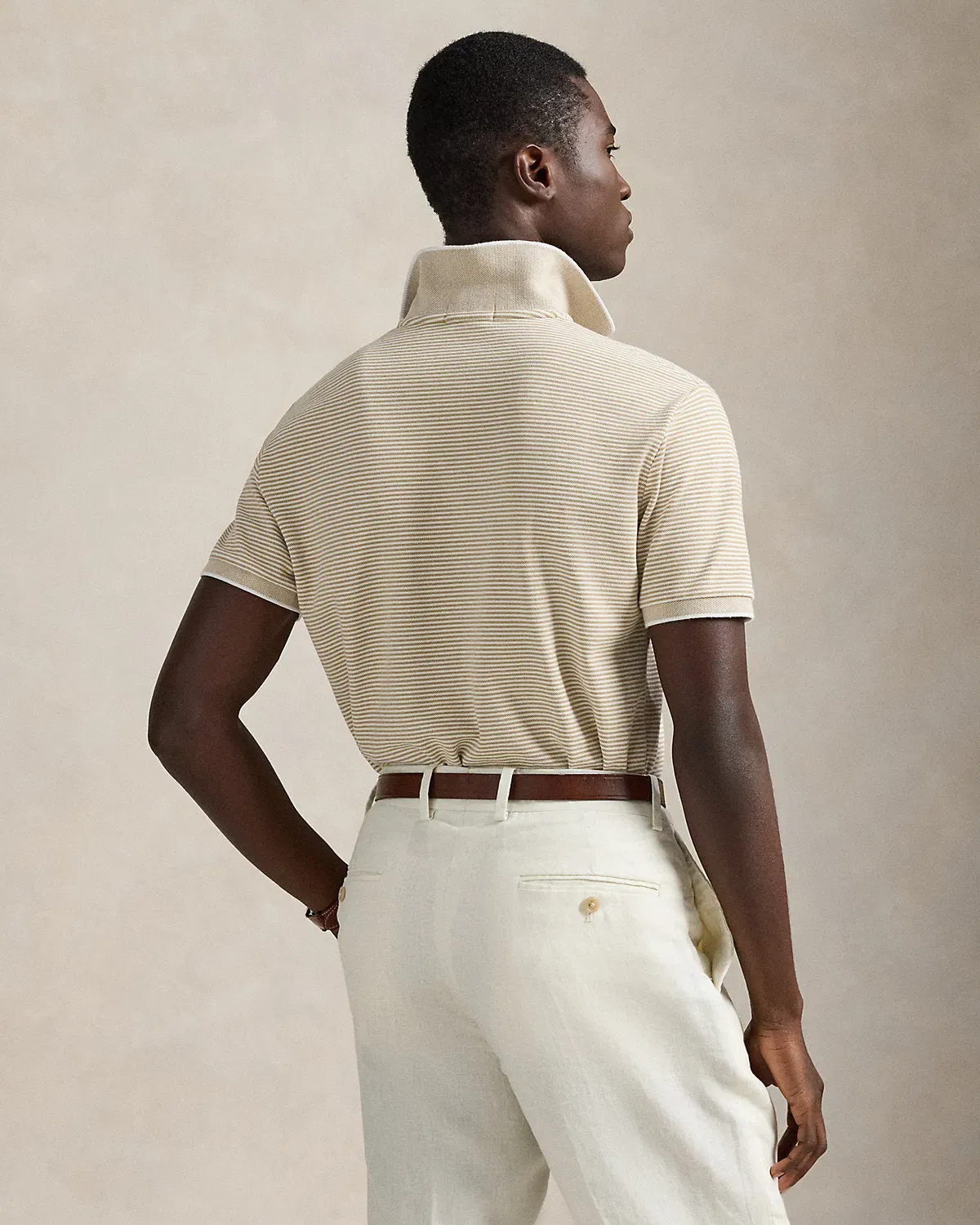 Ralph Lauren Classic Striped Stretch Mesh Polo Shirt