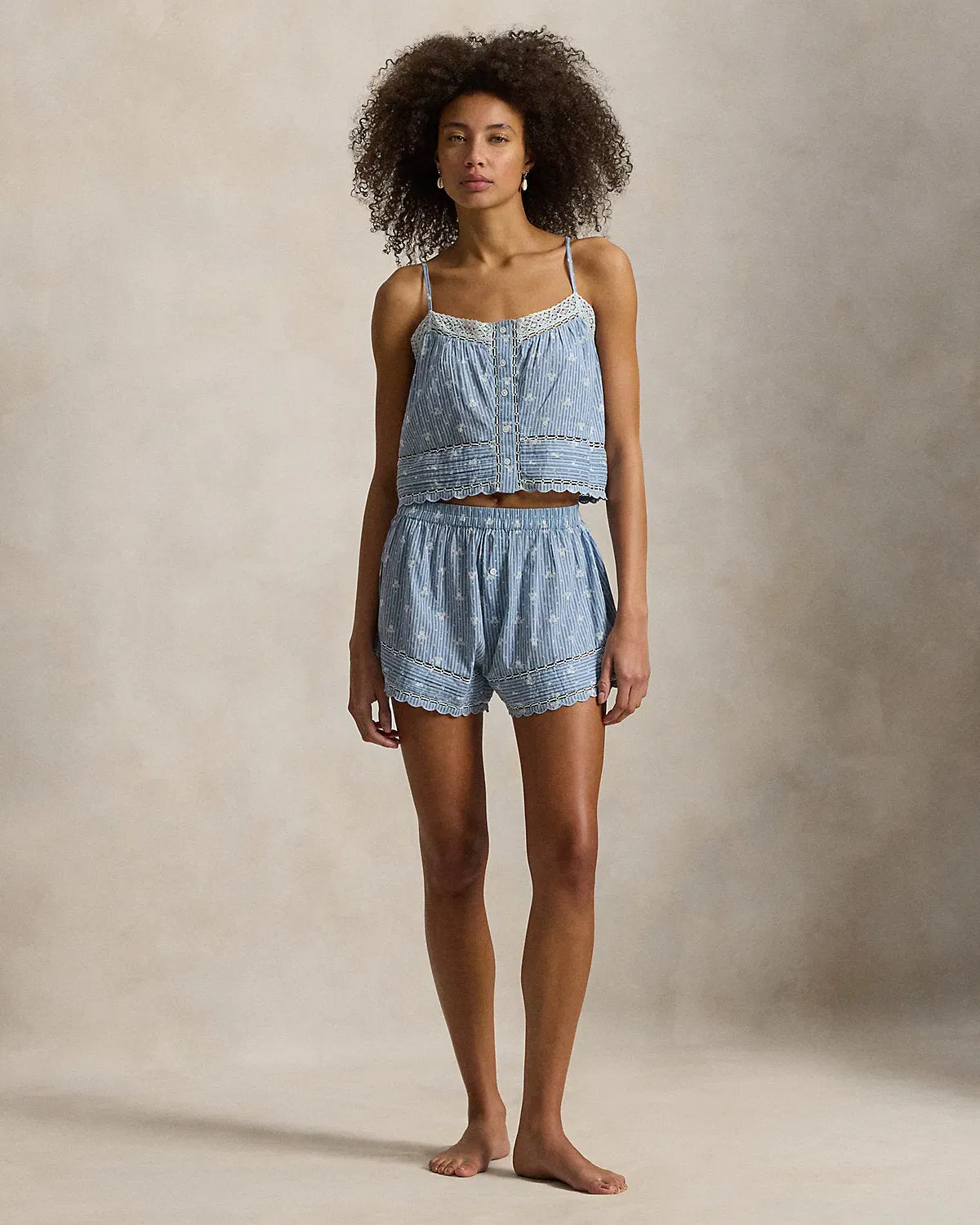 Ralph Lauren Cotton Voile Cami Short Pajama Set