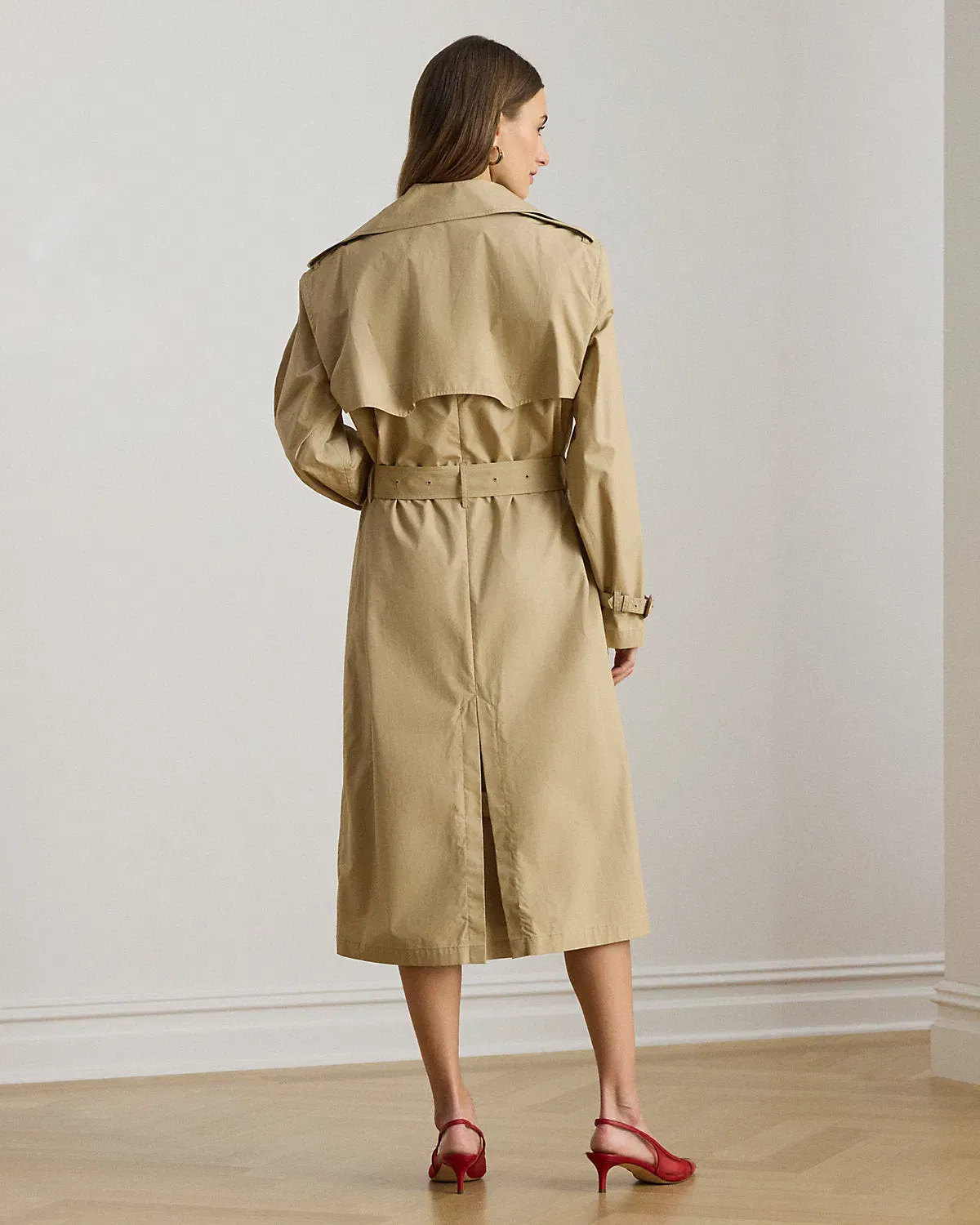 Ralph Lauren DoubleBreasted Cotton Trench Coat