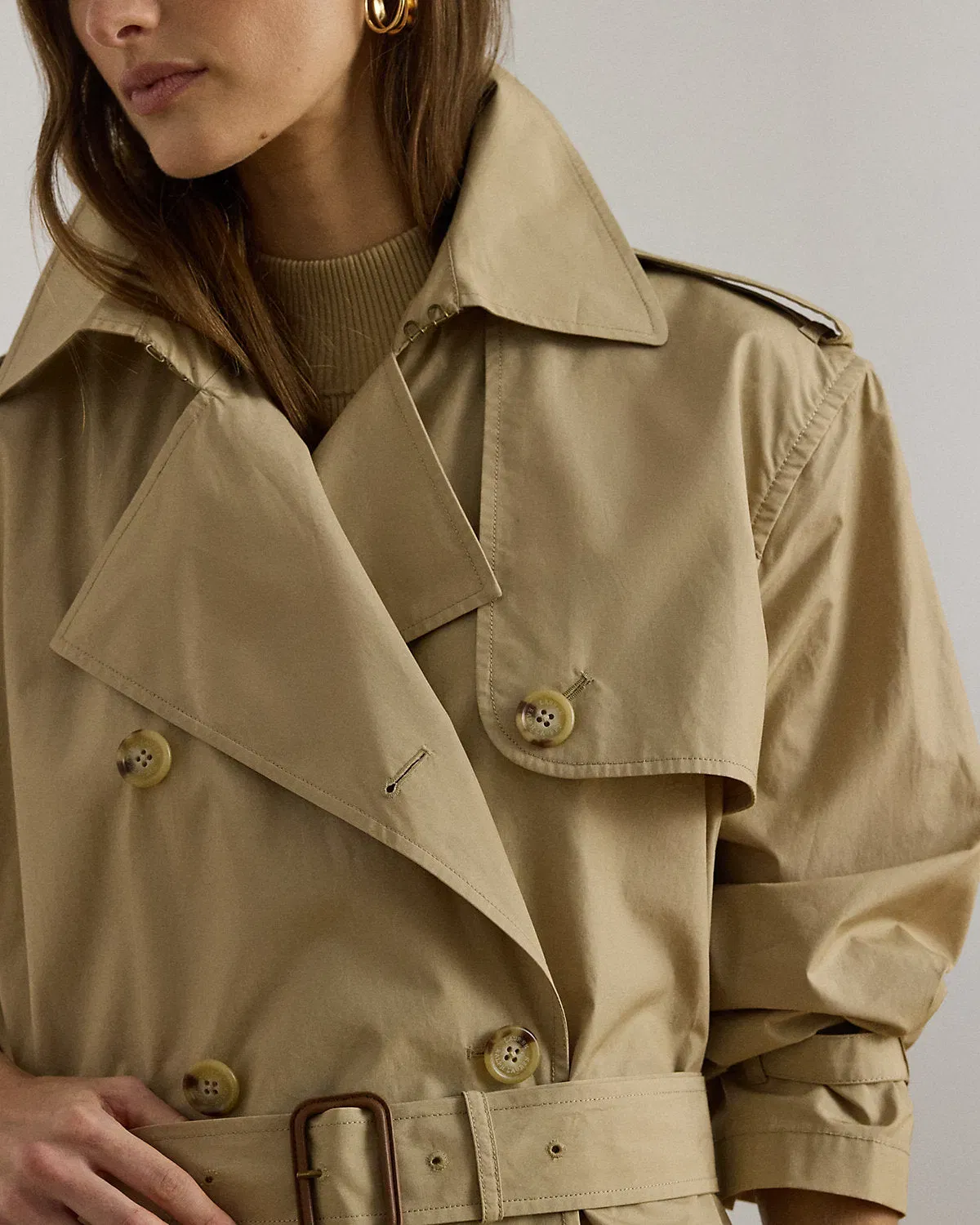 Ralph Lauren DoubleBreasted Cotton Trench Coat