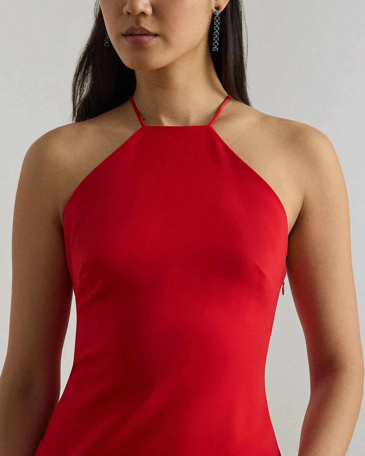 Ralph Lauren DoubleFaced Crepe Halter Gown