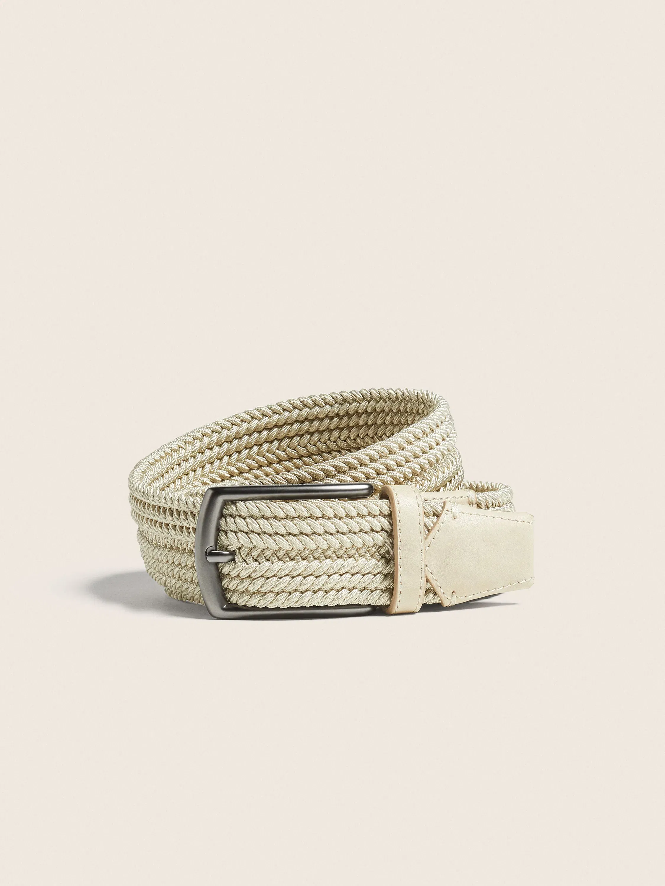 Zegna Light Beige Rayon Belt