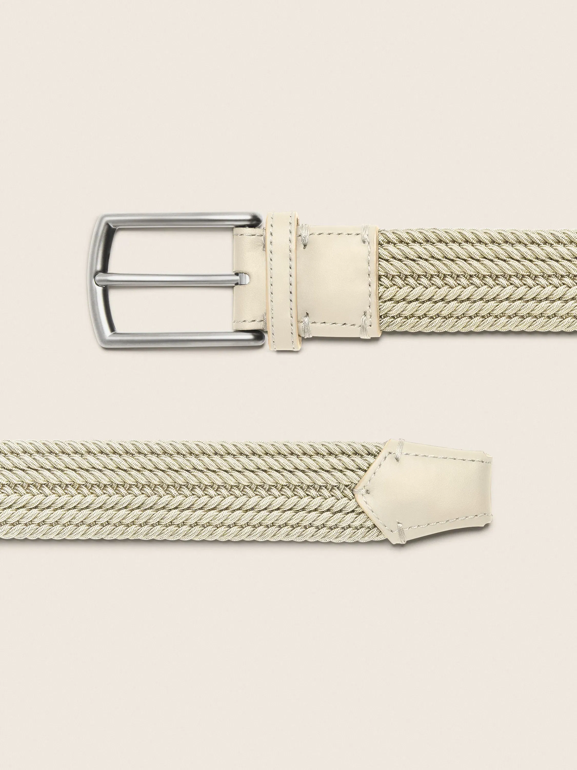 Zegna Light Beige Rayon Belt