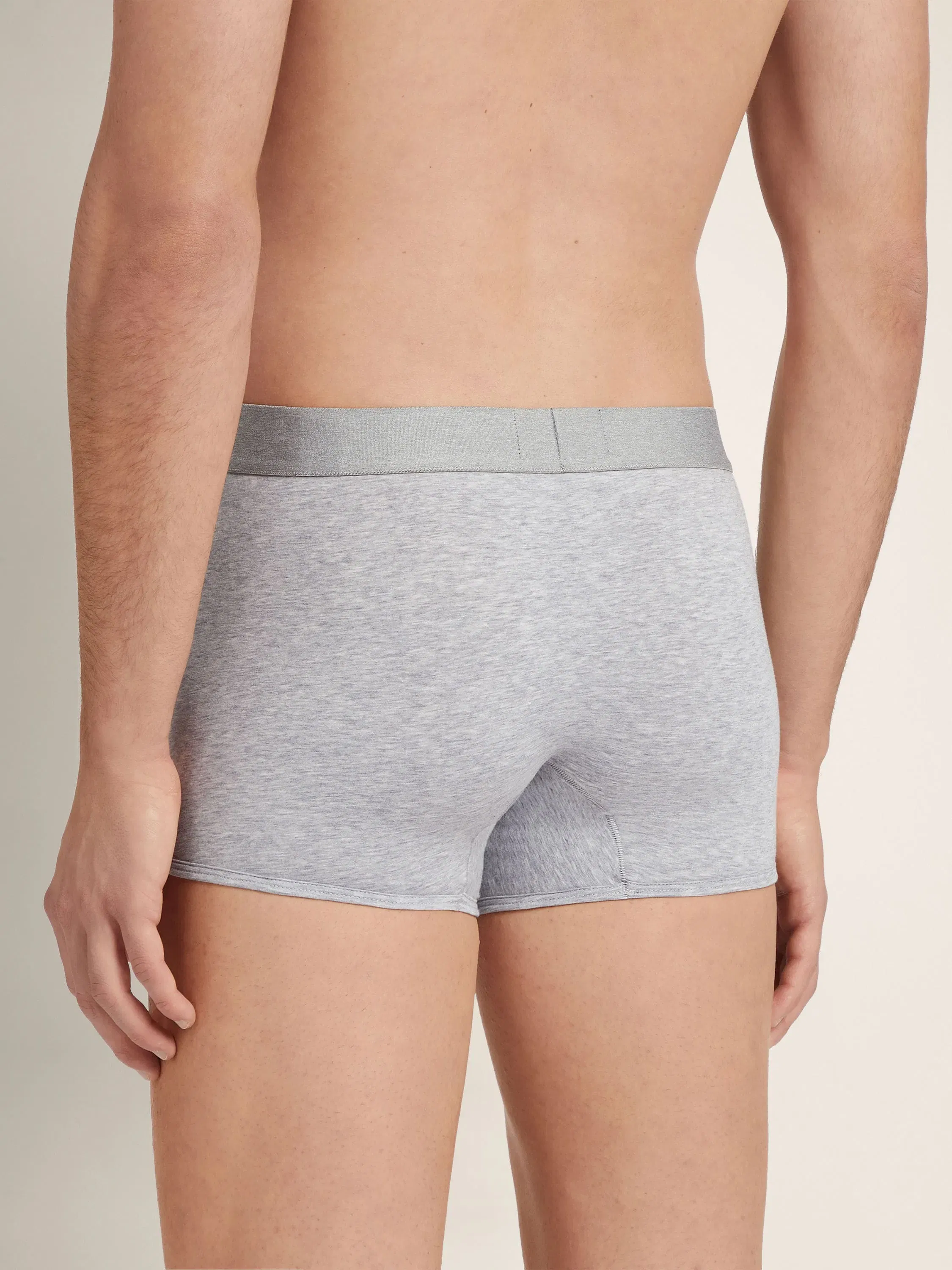 Zegna Grey Mlange Cotton Trunks